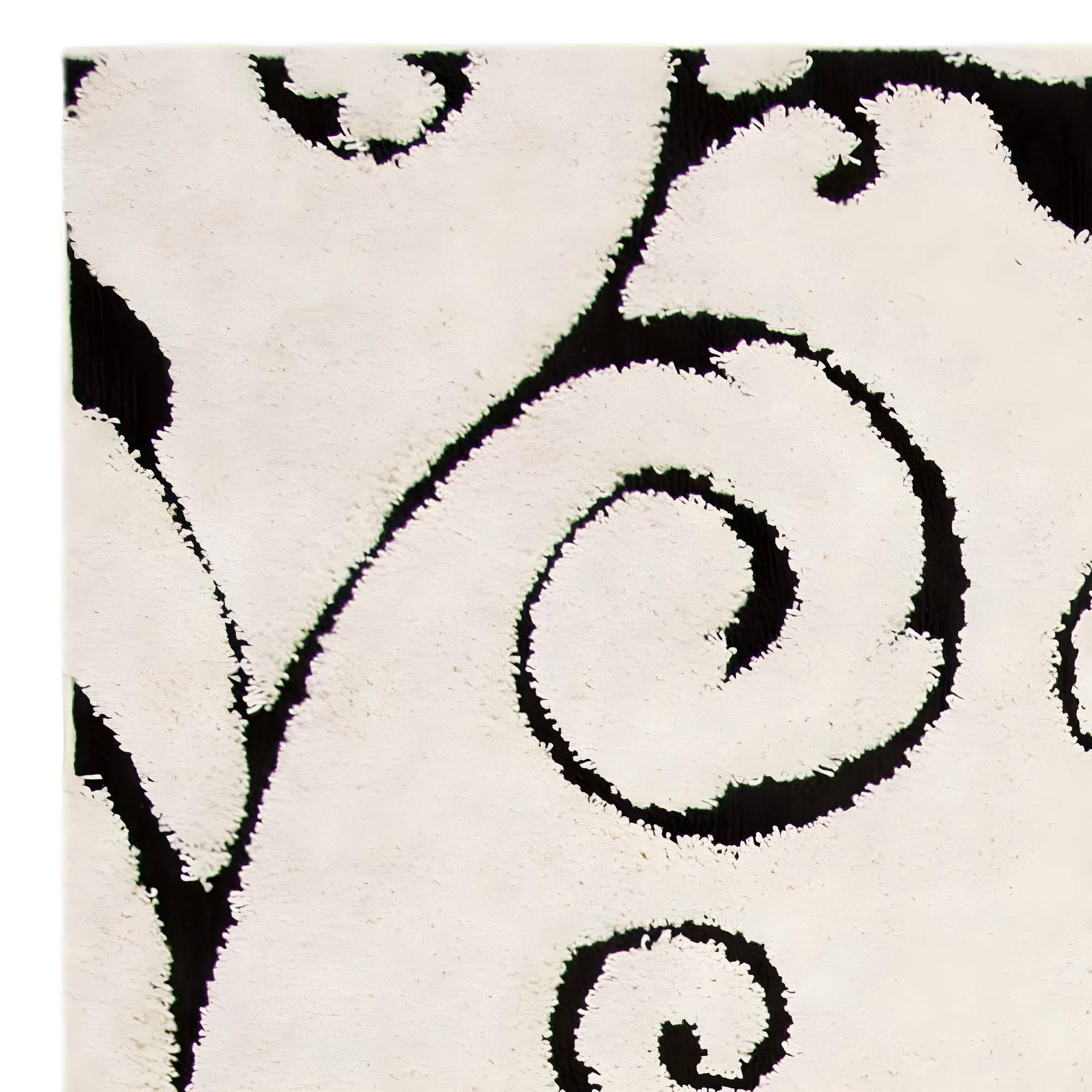 Florida Shag SG455 Power Loomed Indoor Area Rug - Ivory/Black - 8'x10' - Safavieh.