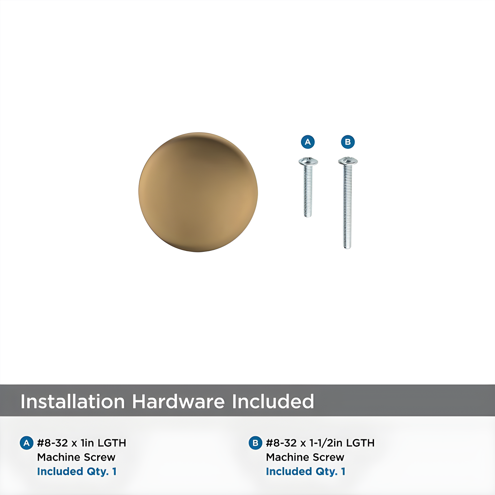Amerock Edona 1-1/4 inch (32mm) Diameter Champagne Bronze Cabinet Knob