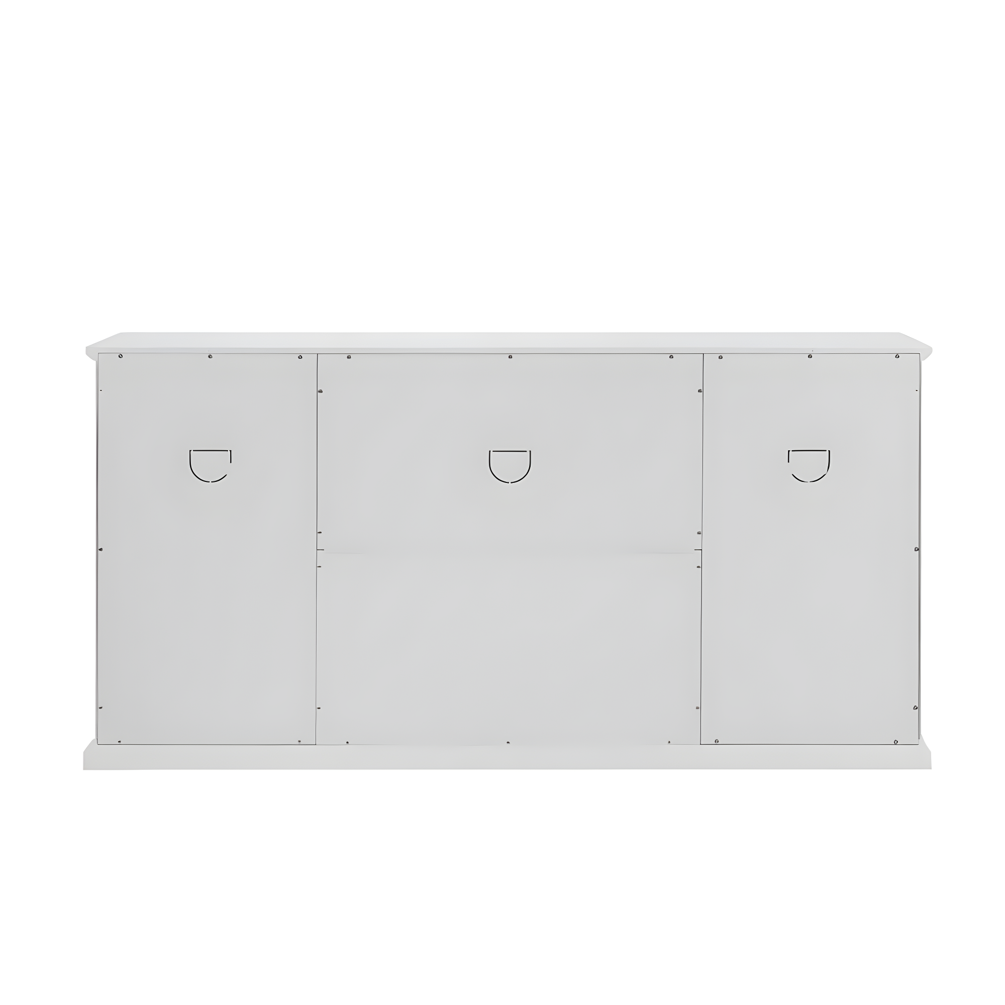 Walker Edison Traditional Fretwork TV Stand, White