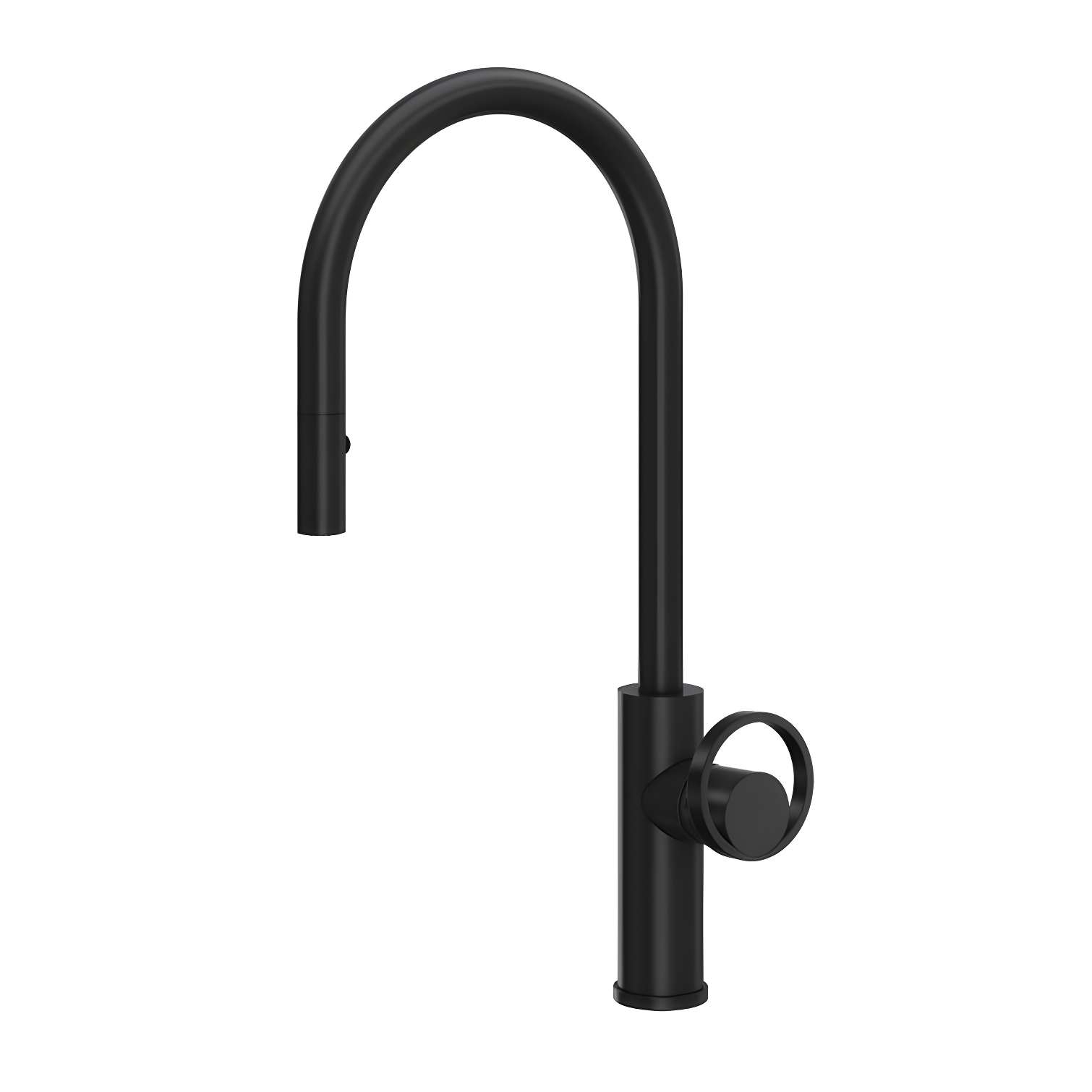 Rohl Eclissi™ Pull-Down Bar/Food Prep Kitchen Faucet with C-Spout and Handle EC65D1MB+EC81IWMB