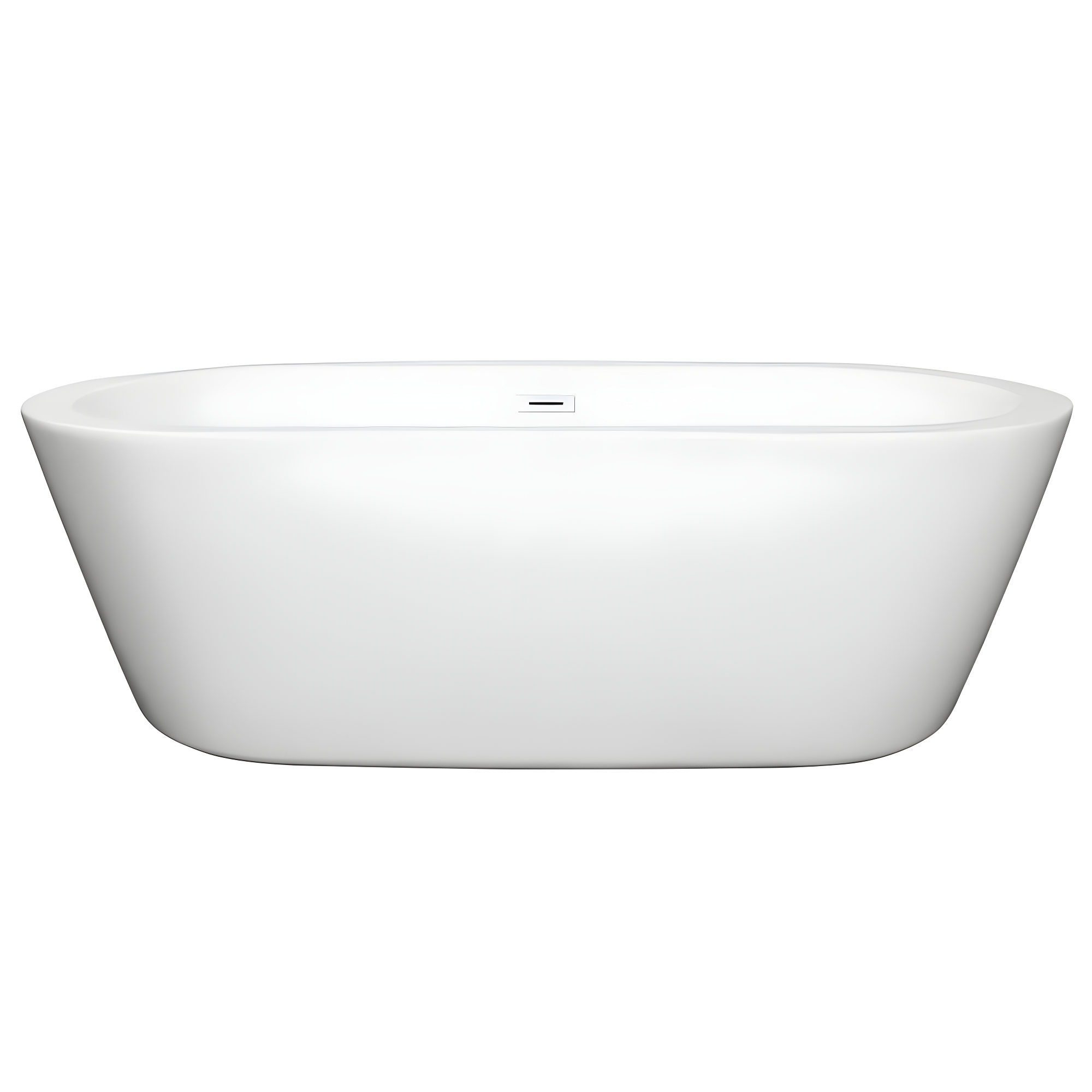 Wyndham Collection WCOBT100371SWTRIM Mermaid 71'' x 33.5'' Freestanding Soaking Acrylic Bathtub