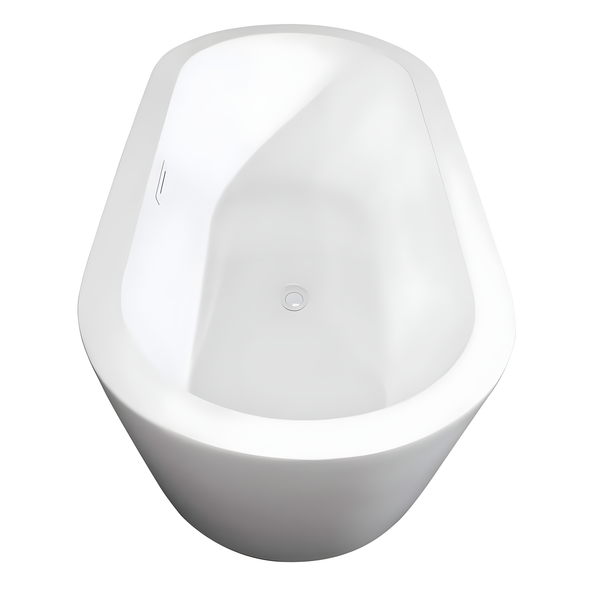 Wyndham Collection WCOBT100371SWTRIM Mermaid 71'' x 33.5'' Freestanding Soaking Acrylic Bathtub