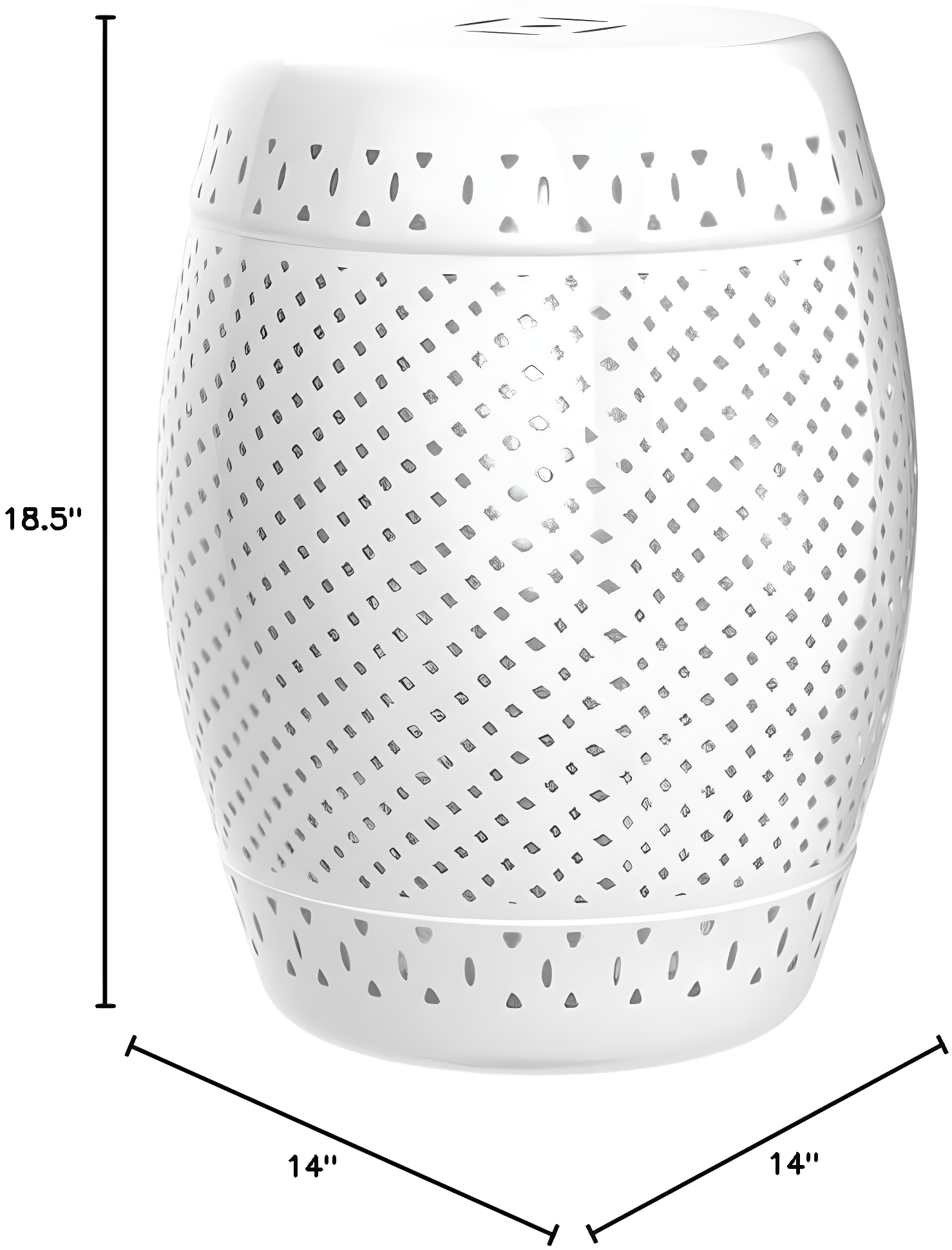 Diamond Garden Stool - Indoor/Outdoor - ACS4507 - White - Safavieh