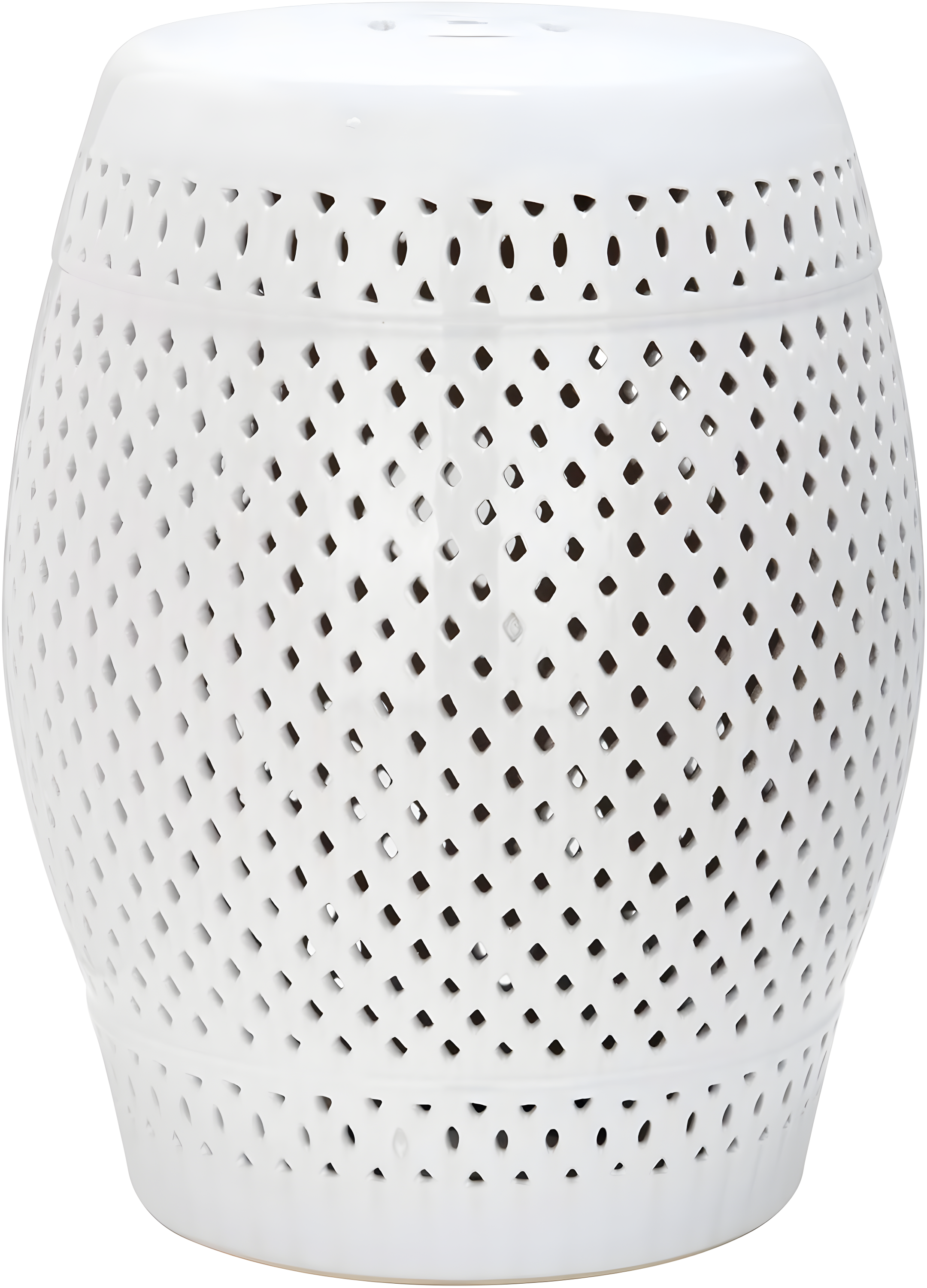 Diamond Garden Stool - Indoor/Outdoor - ACS4507 - White - Safavieh