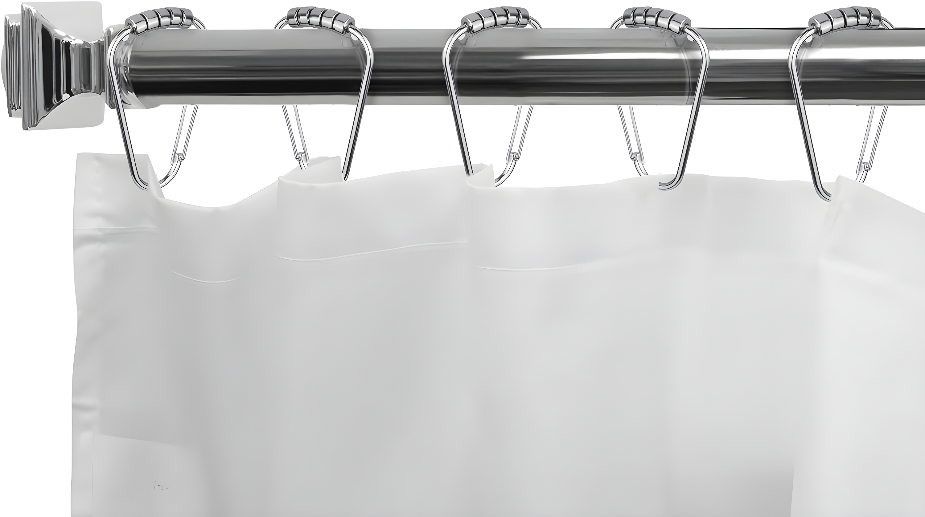 Splash Home Premium Oblo Shower Curtain Hooks (Set of 12)
