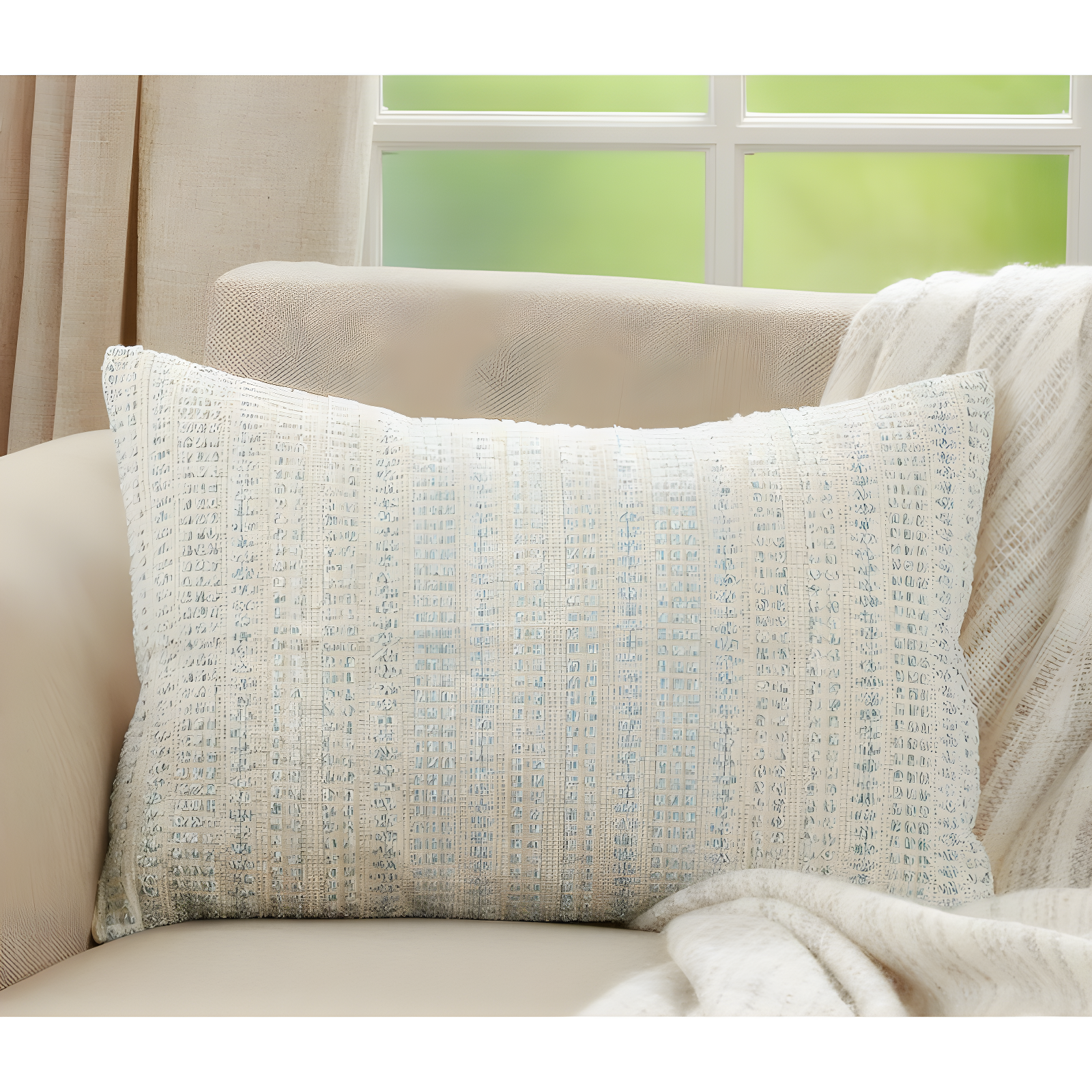 Celeste Geometric Cotton Blend Throw Pillow