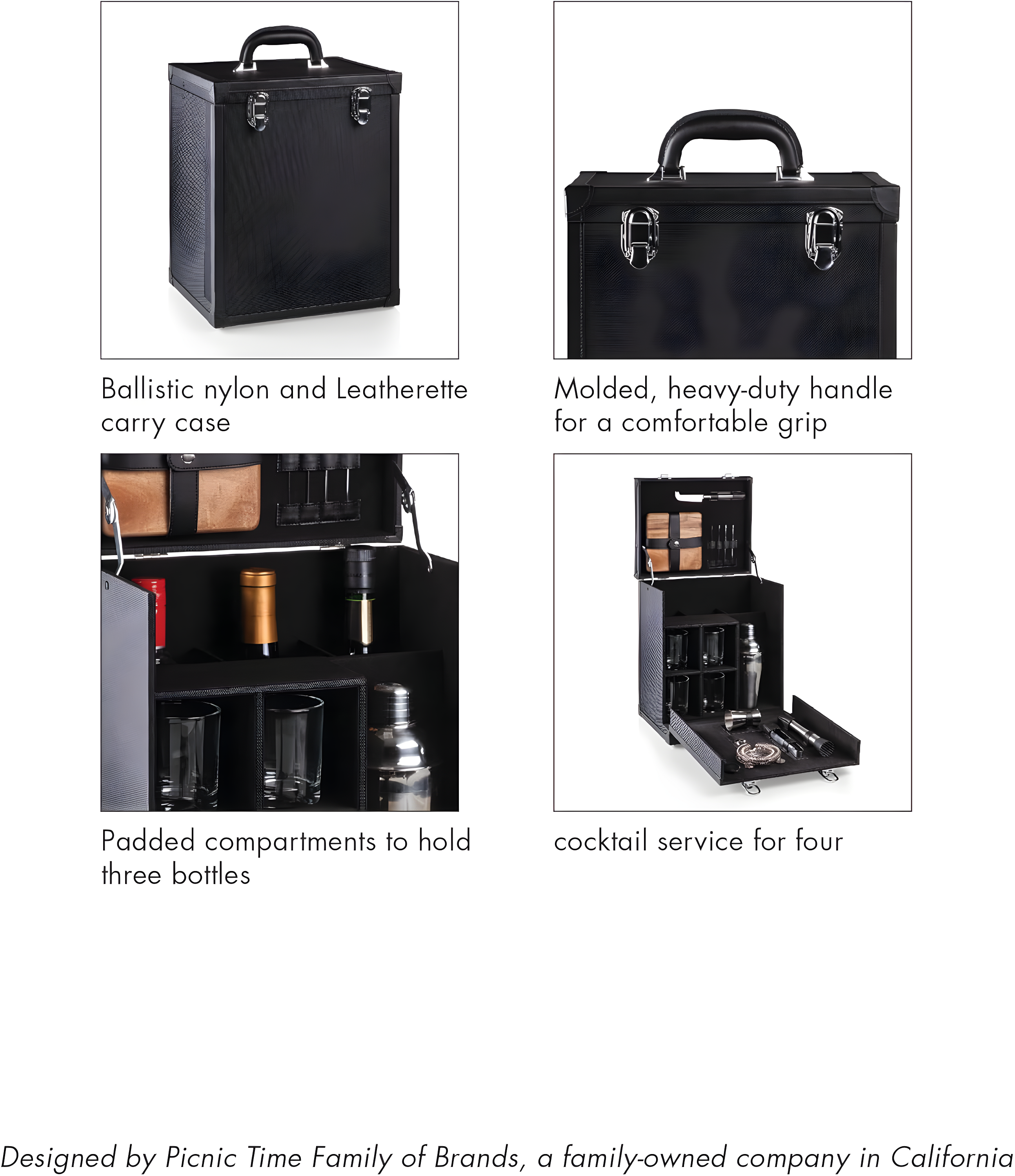 Hamilton Bartender Kit - Portable Bar Case with Cocktail Set
