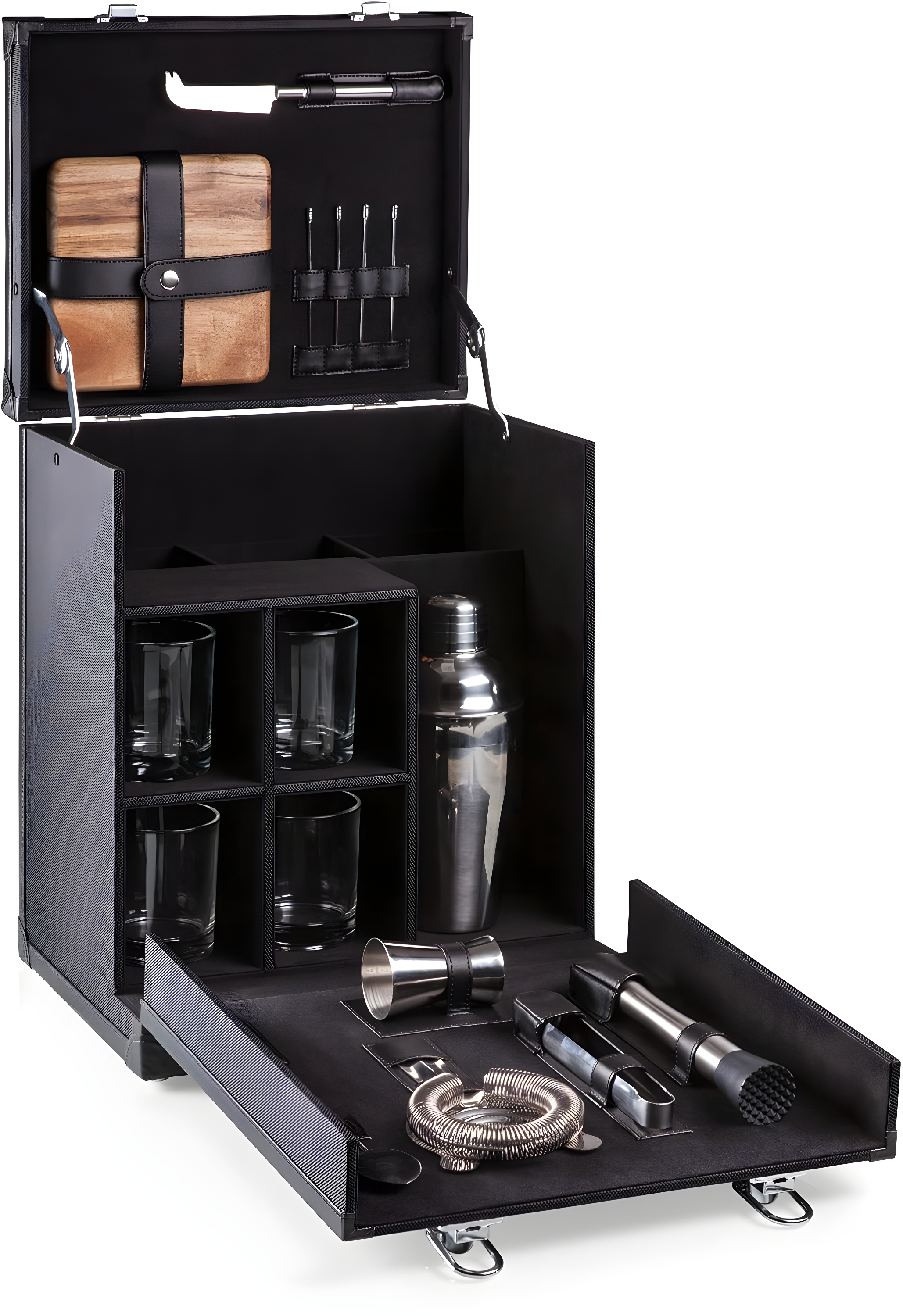 Hamilton Bartender Kit - Portable Bar Case with Cocktail Set