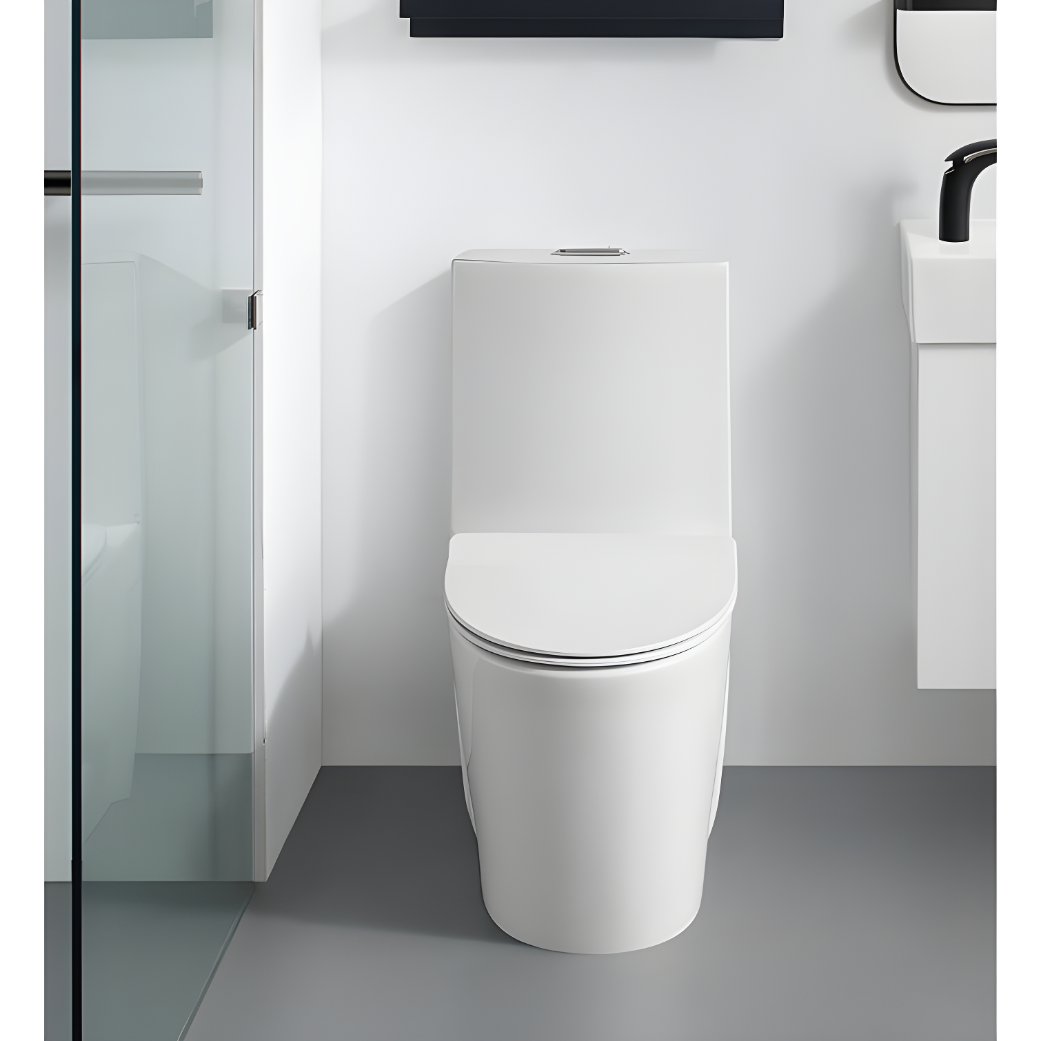 St. Tropez One Piece Elongated Toilet Dual Vortex Flush 1.28 gpf
