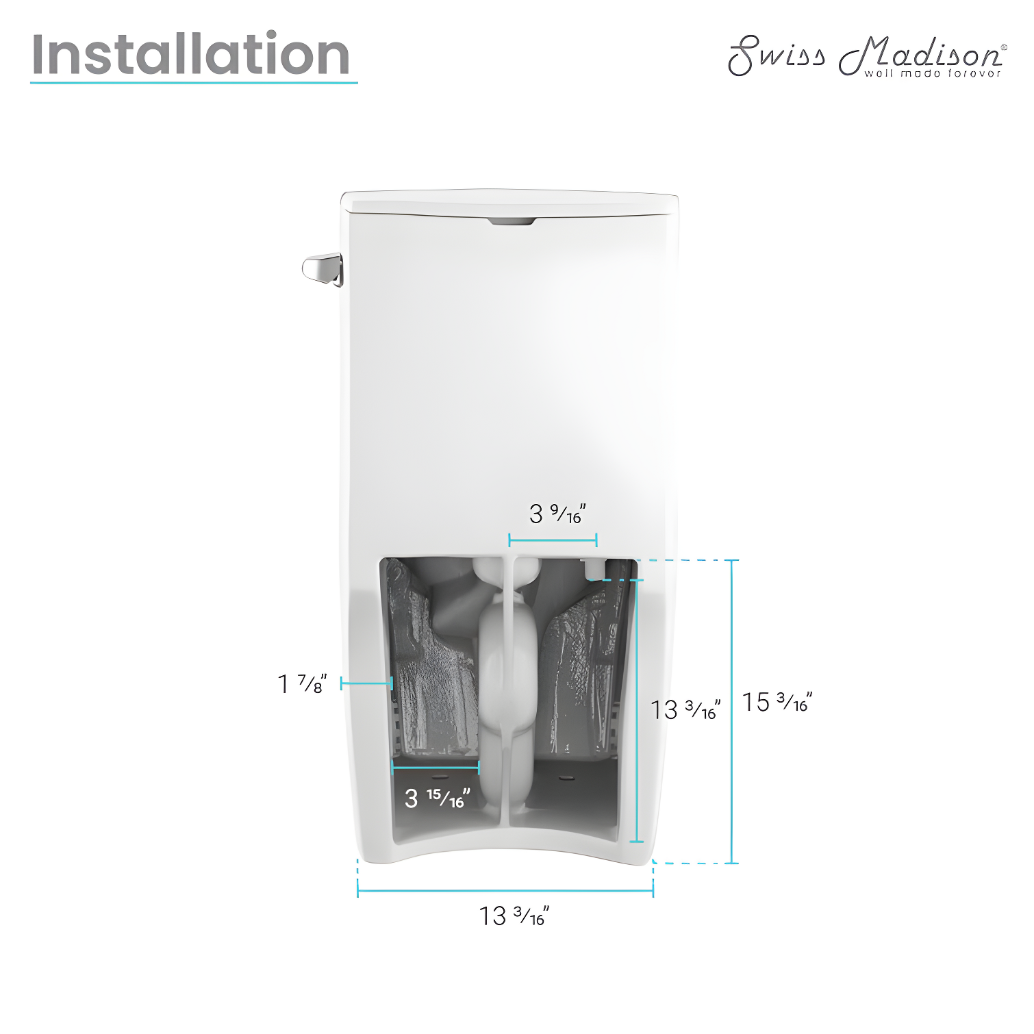 St. Tropez One Piece Elongated Toilet Dual Vortex Flush 1.28 gpf