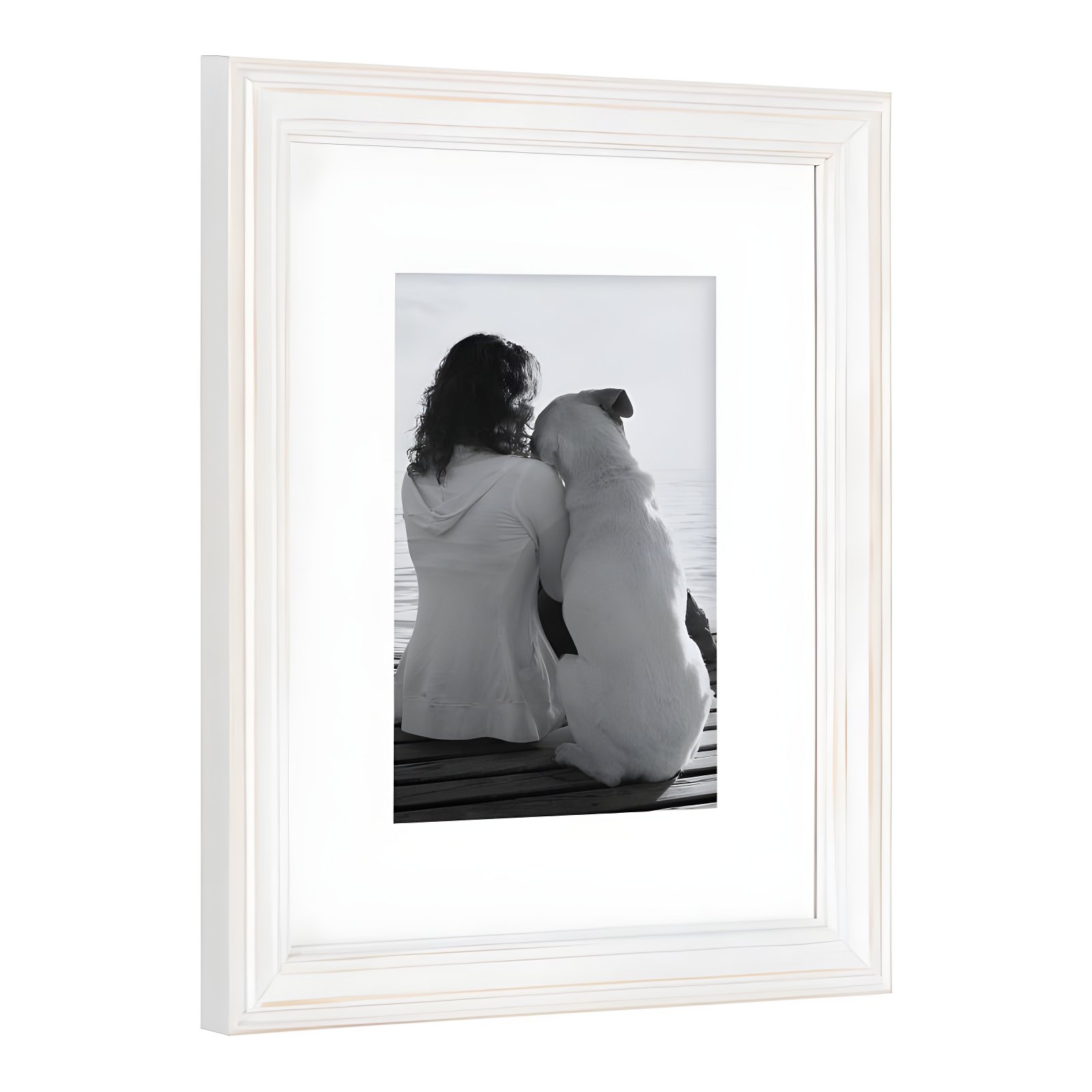 10pc Bordeaux Frame Box Set White/Black/Natural Wood - Kate & Laurel All Things Decor: Wall Display, Multi-Size, Modern Decor