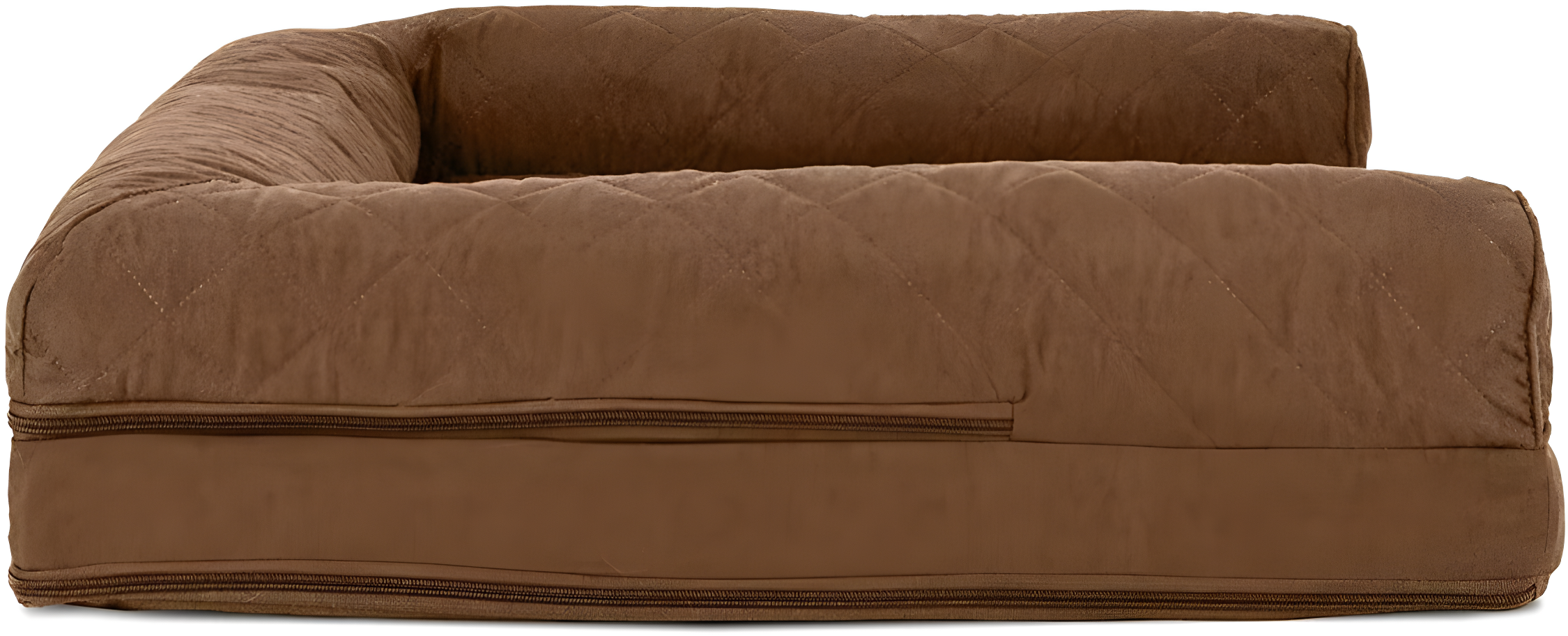 Quilted Orthopedic Bolster Sofa Pet Bed