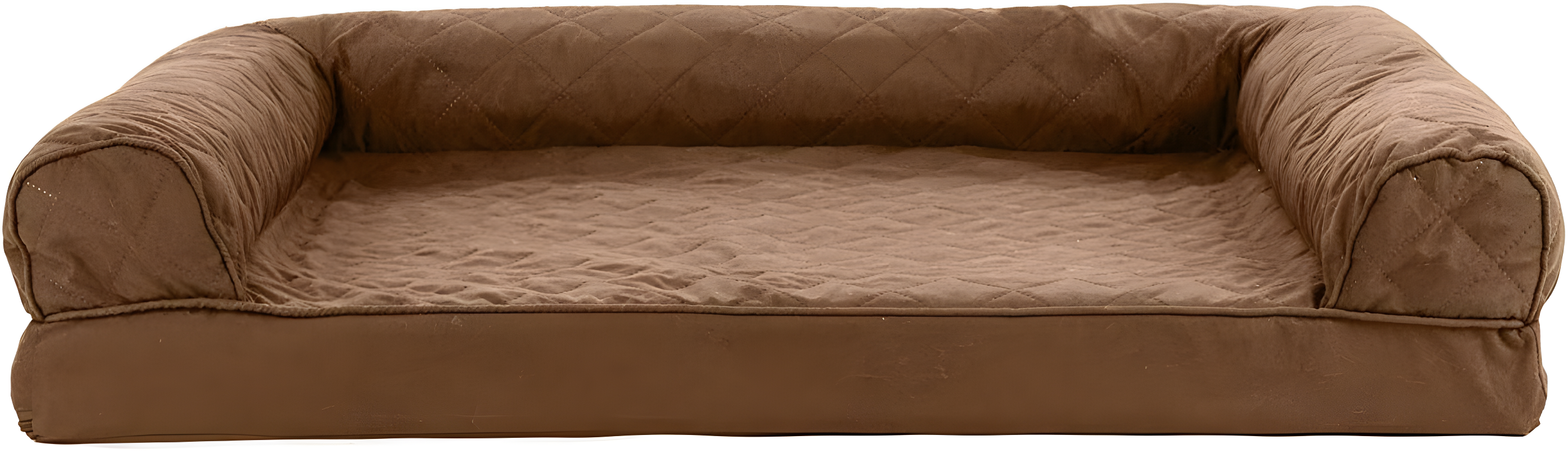 Quilted Orthopedic Bolster Sofa Pet Bed