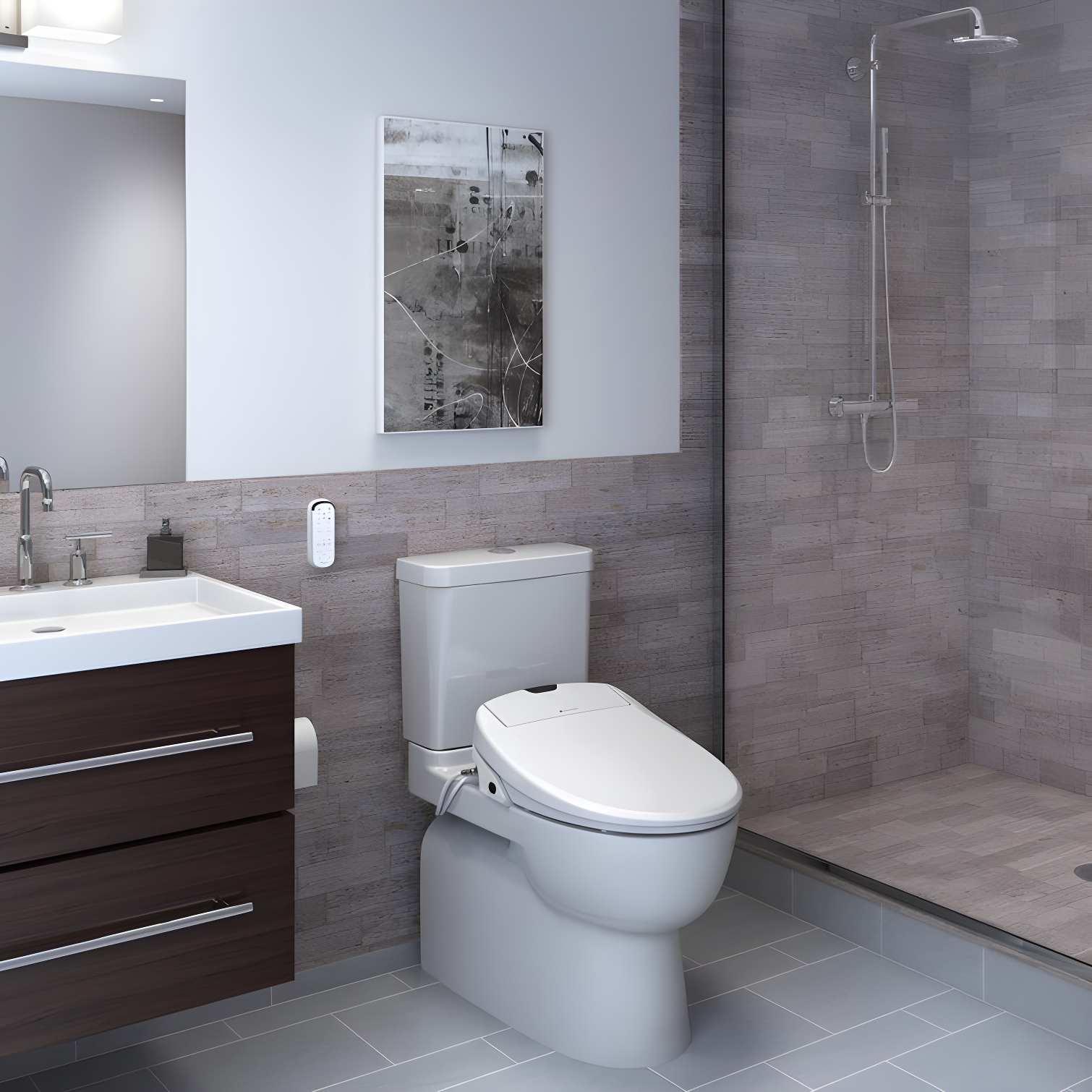 Brondell S1400-RW Swash 1400 Luxury Bidet Toilet Seat Round