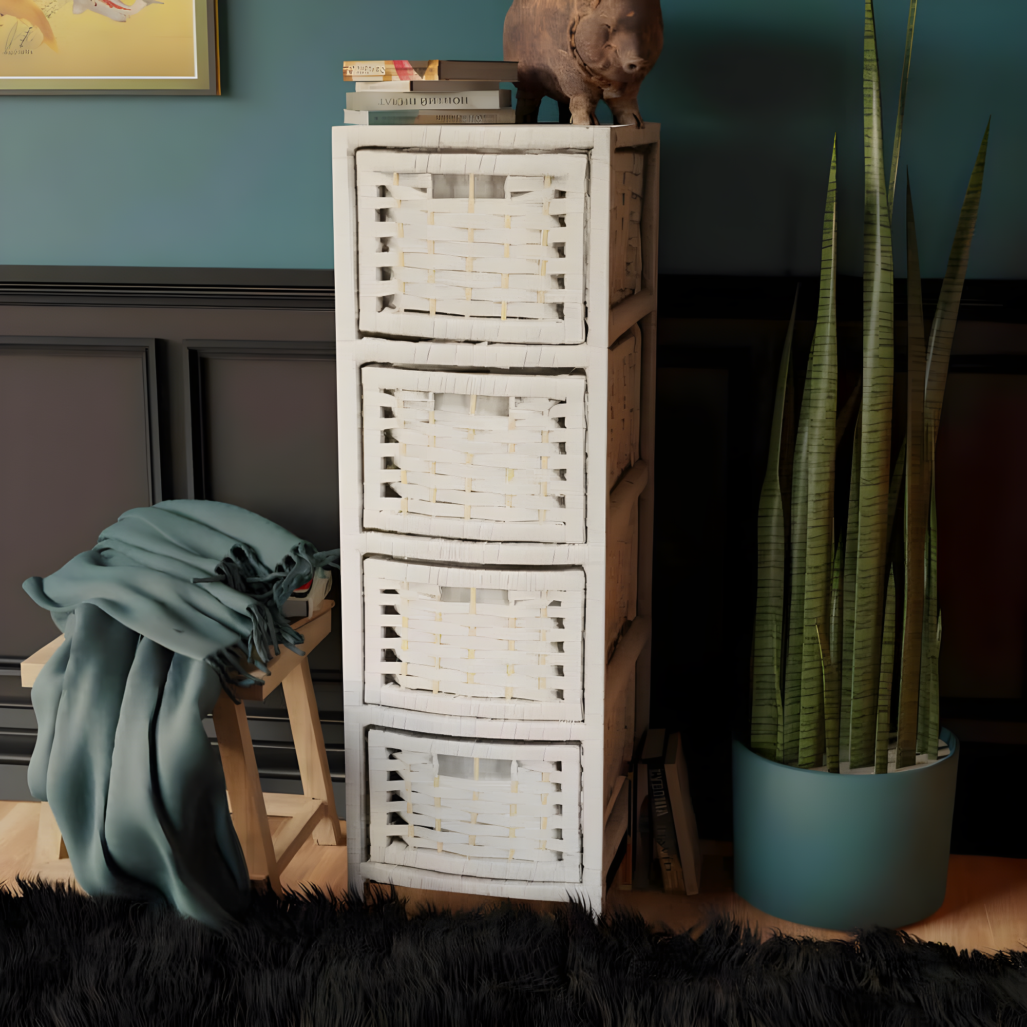 World Menagerie Slate 4 Drawer Storage Chest & Reviews | Wayfair