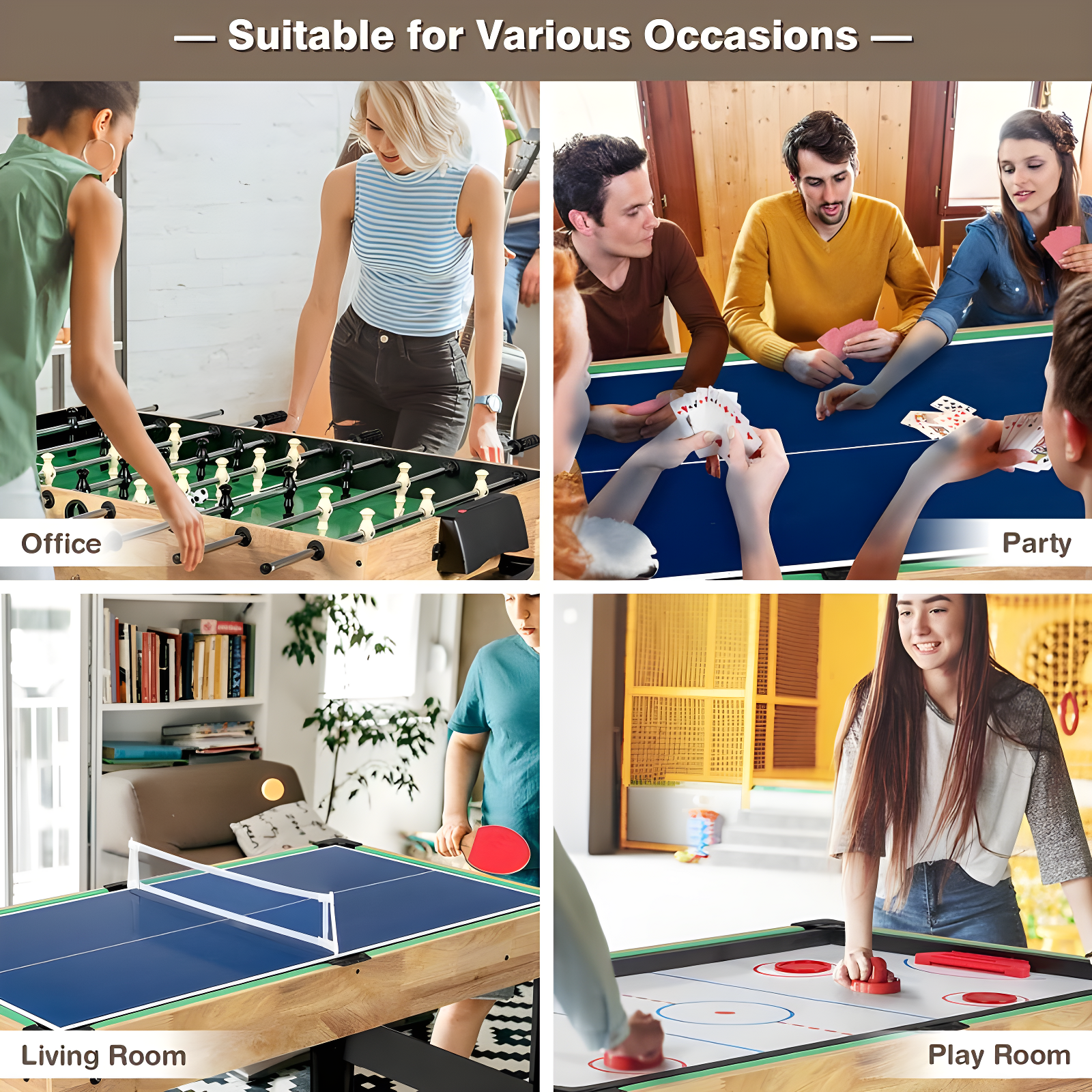 Costway 10-in-1 Combo Game Table Set, Multi Game Table for Home, Game Room