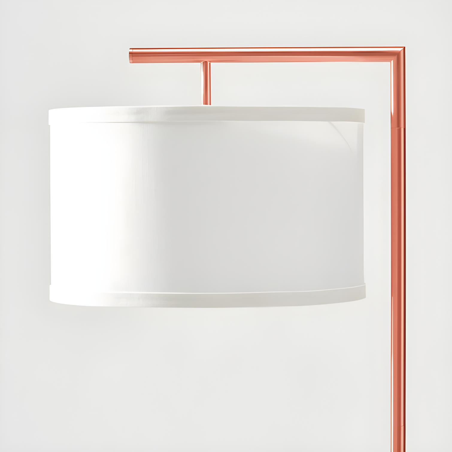 Montage Modern 60 in. Mid-Century Modern LED Floor Lamp with Fabric Drum Shade