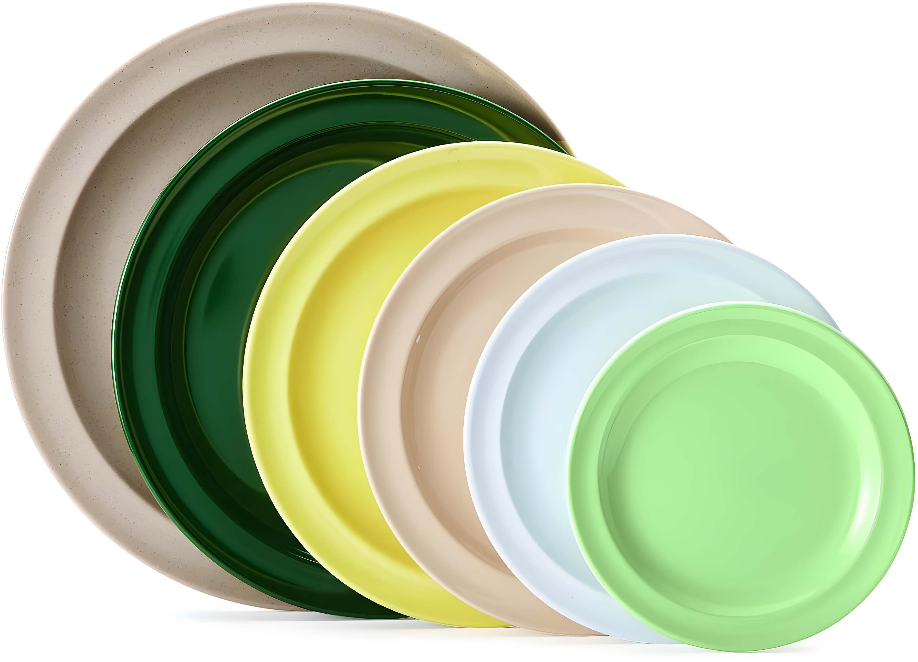 G.E.T. DP-509-S Sandstone 9" Round Plate, Break Resistant Dishwasher Safe Melamine Plastic, Supermel Collection (Pack of 12)