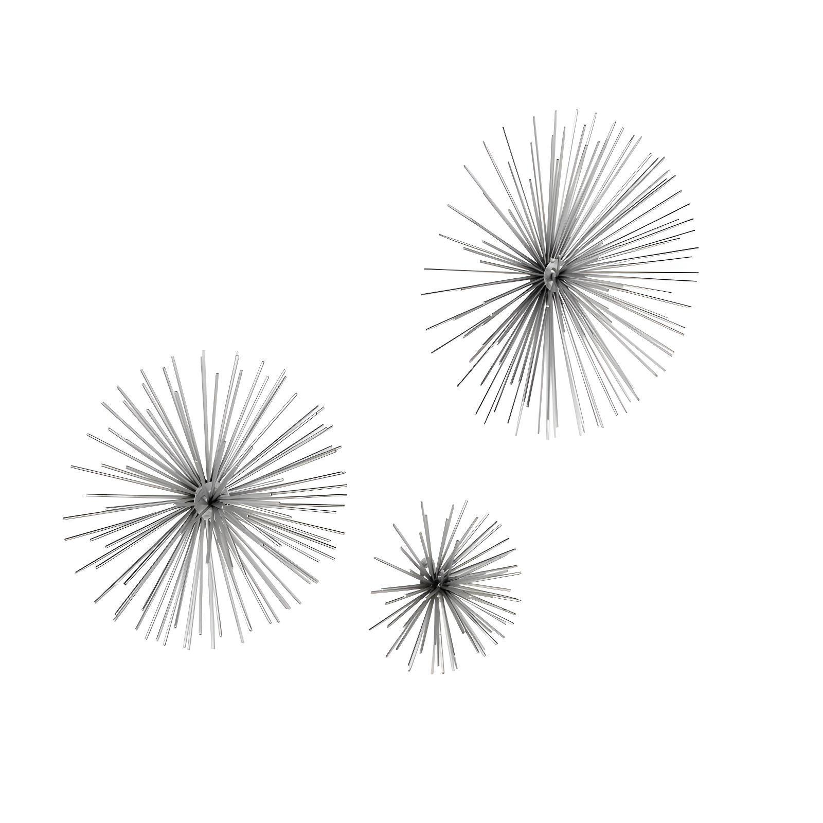 CosmoLiving by Cosmopolitan Metal 3D Long Spike Starburst Home Wall Decor Set