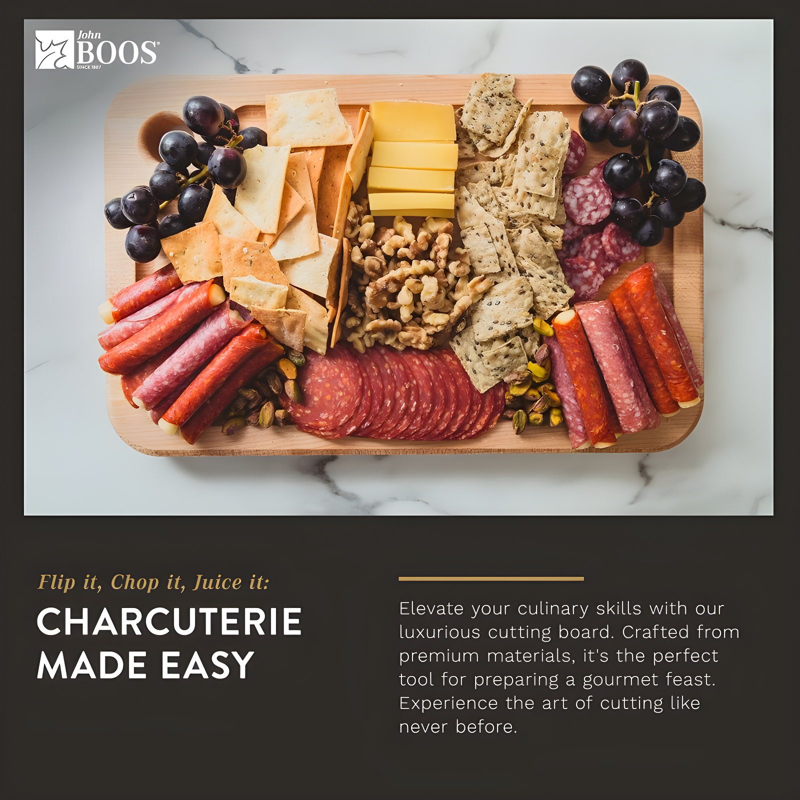 John Boos Prestige Series Maple Cutting Board with Juice Groove