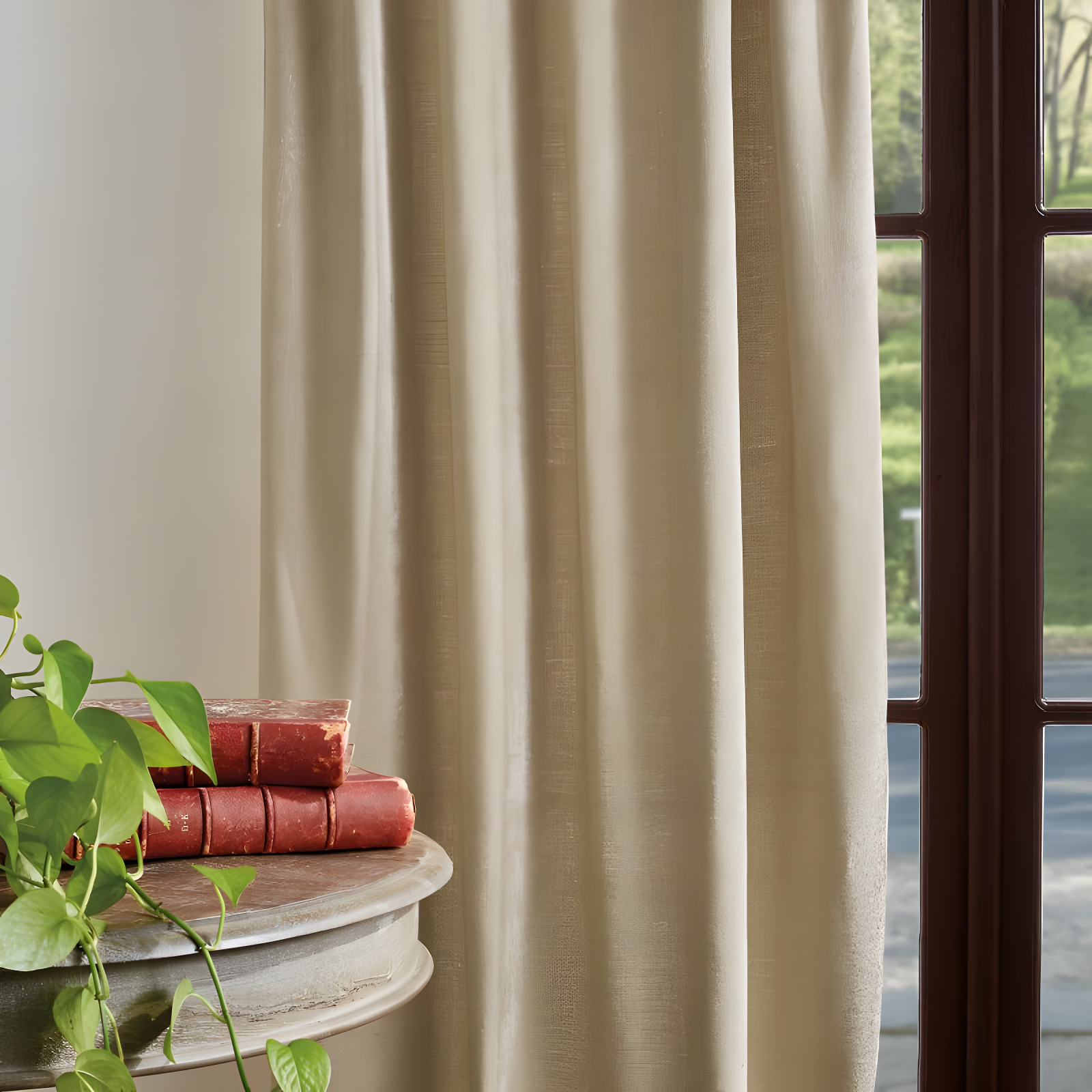 Naples Chenille Solid Semi-Sheer Rod Pocket Curtain Panels (Set of 2)