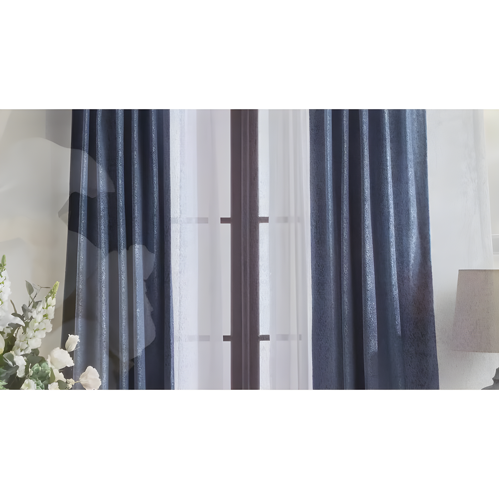 Naples Chenille Solid Semi-Sheer Rod Pocket Curtain Panels (Set of 2)