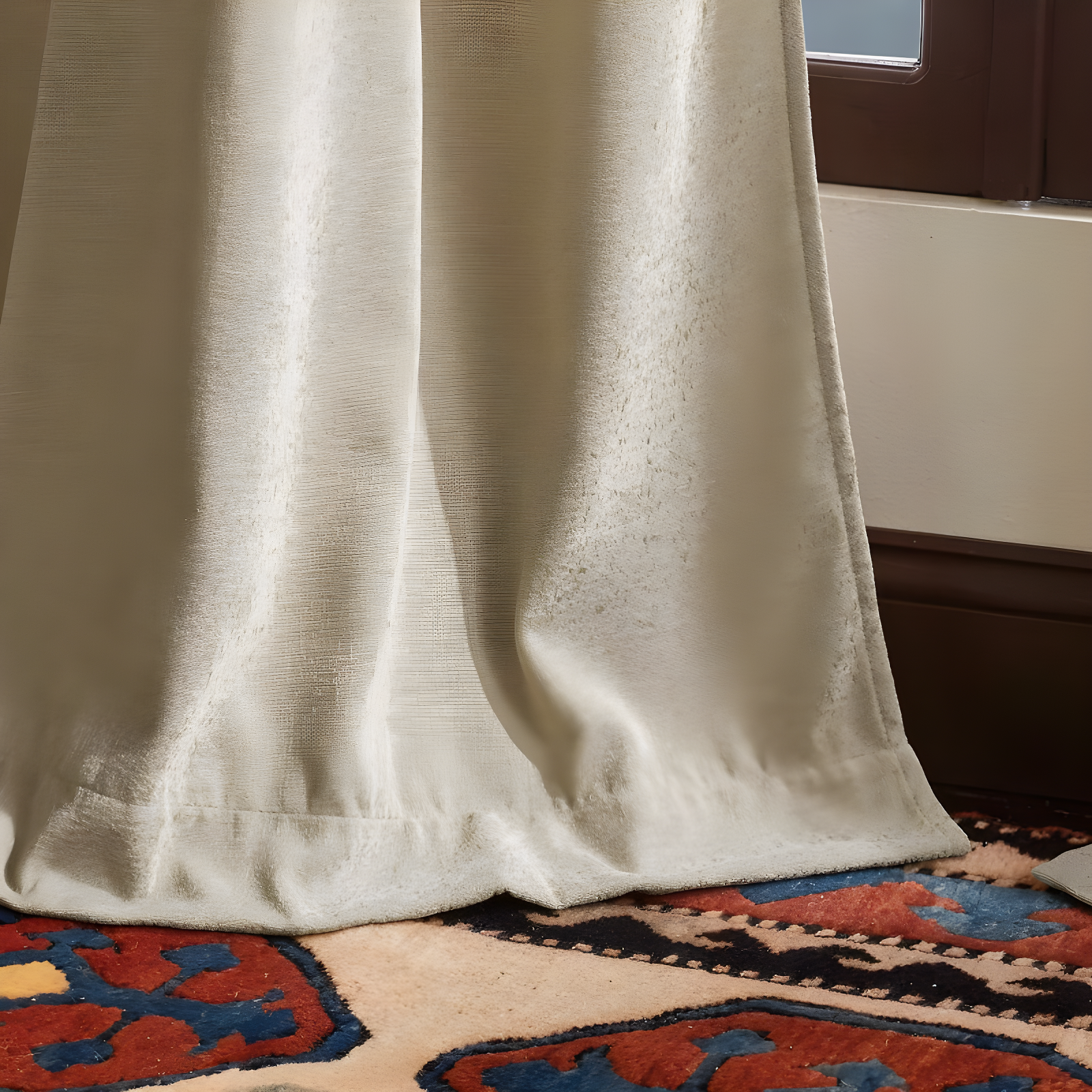 Naples Chenille Solid Semi-Sheer Rod Pocket Curtain Panels (Set of 2)
