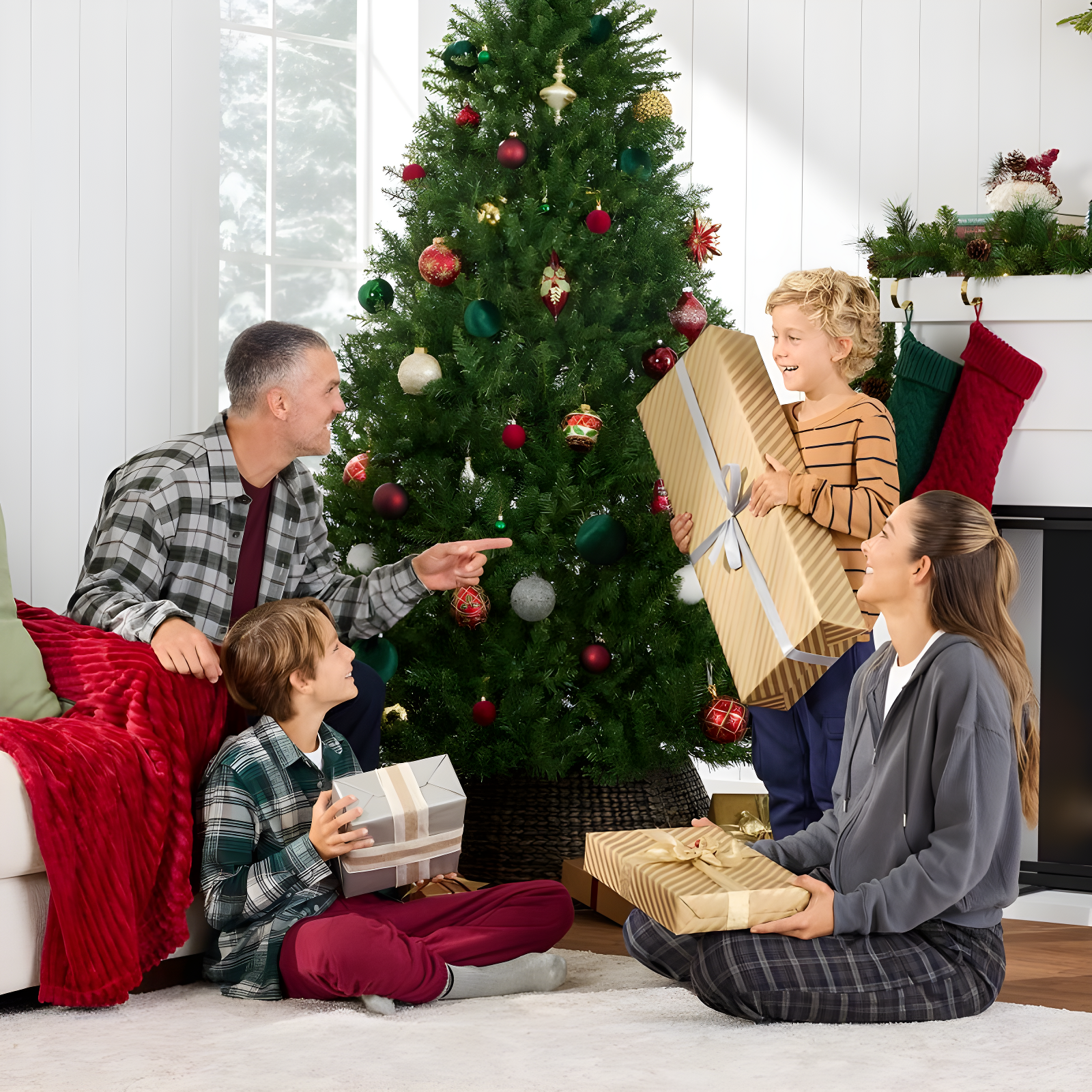 Best Choice Products 6ft Hinged Douglas Full Fir Artificial Christmas Tree Holiday Decoration w/ Foldable Metal Stand