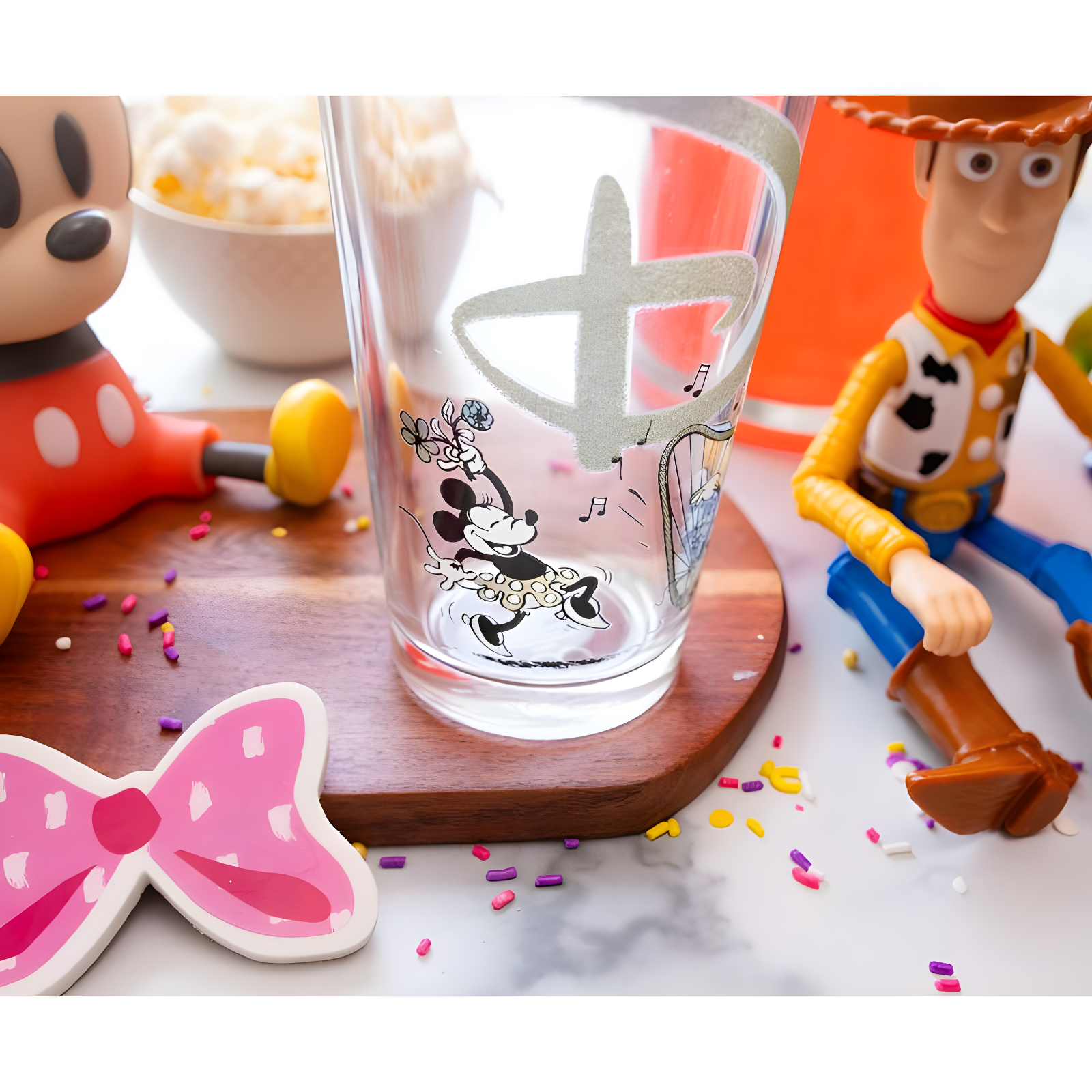 Disney 100 Years of Wonder Glitter Pint Glass | Holds 16 Ounces