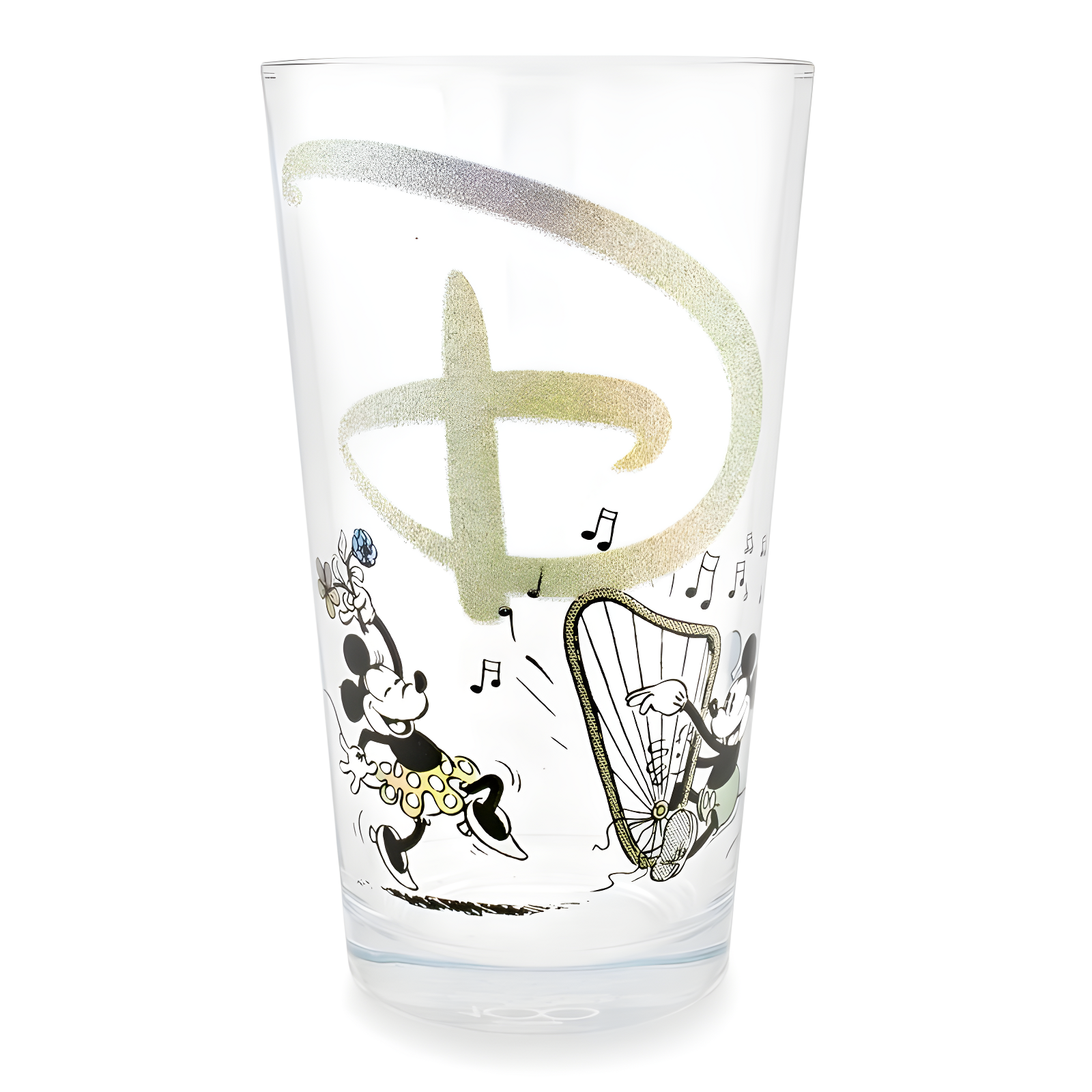 Disney 100 Years of Wonder Glitter Pint Glass | Holds 16 Ounces