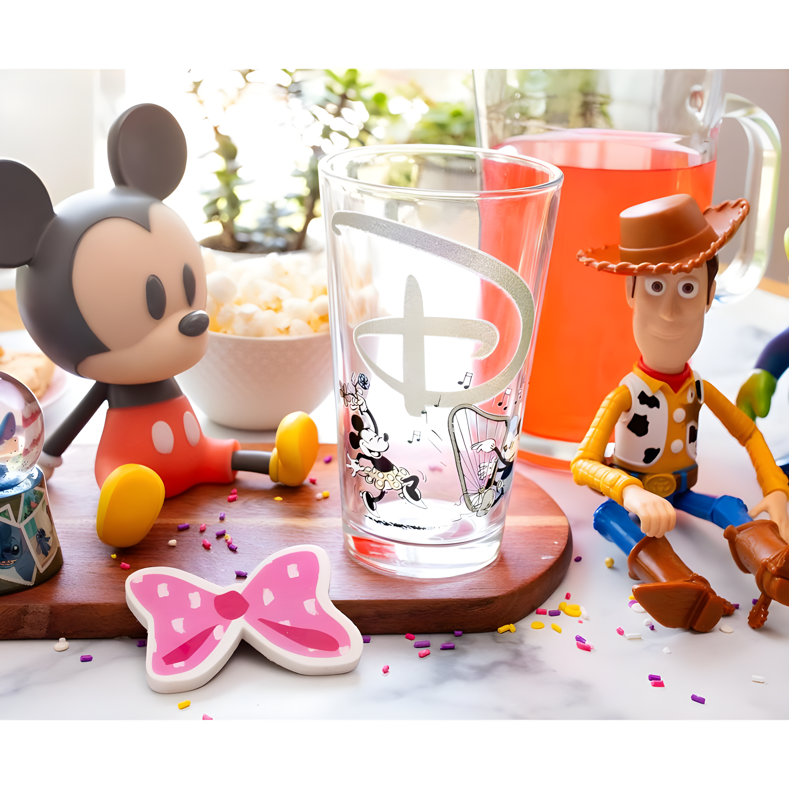 Disney 100 Years of Wonder Glitter Pint Glass | Holds 16 Ounces