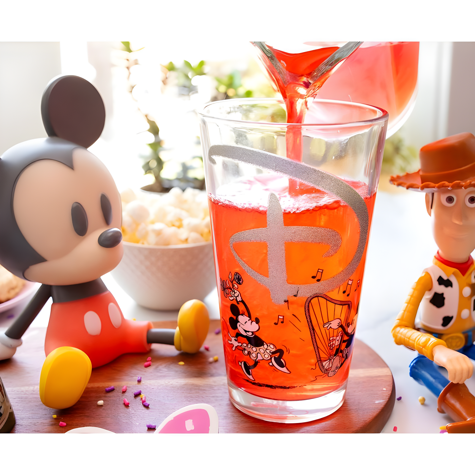 Disney 100 Years of Wonder Glitter Pint Glass | Holds 16 Ounces