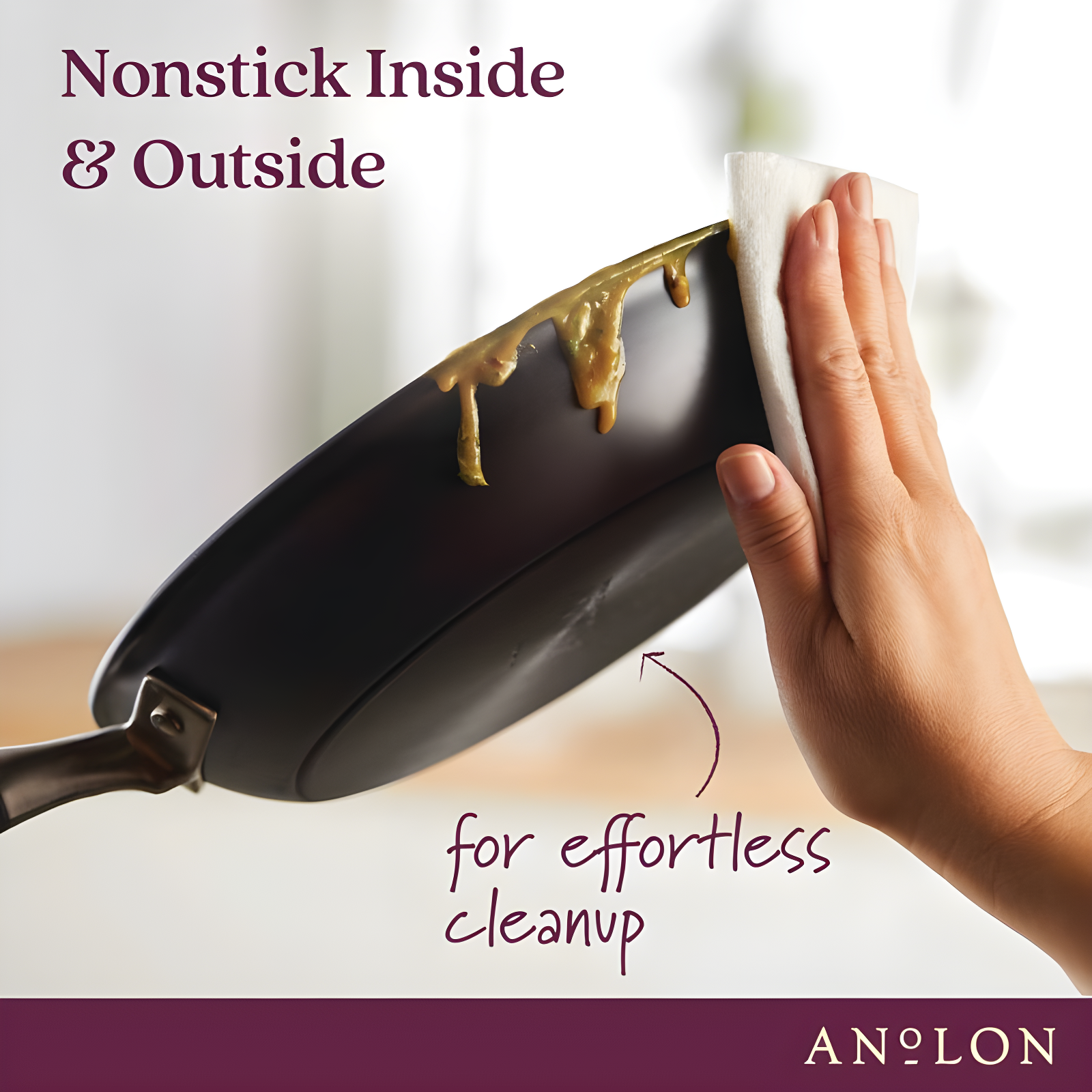 Anolon Advanced Home Hard Anodized Nonstick Sauté Pan with Helper Handle and Lid, 5 Quart