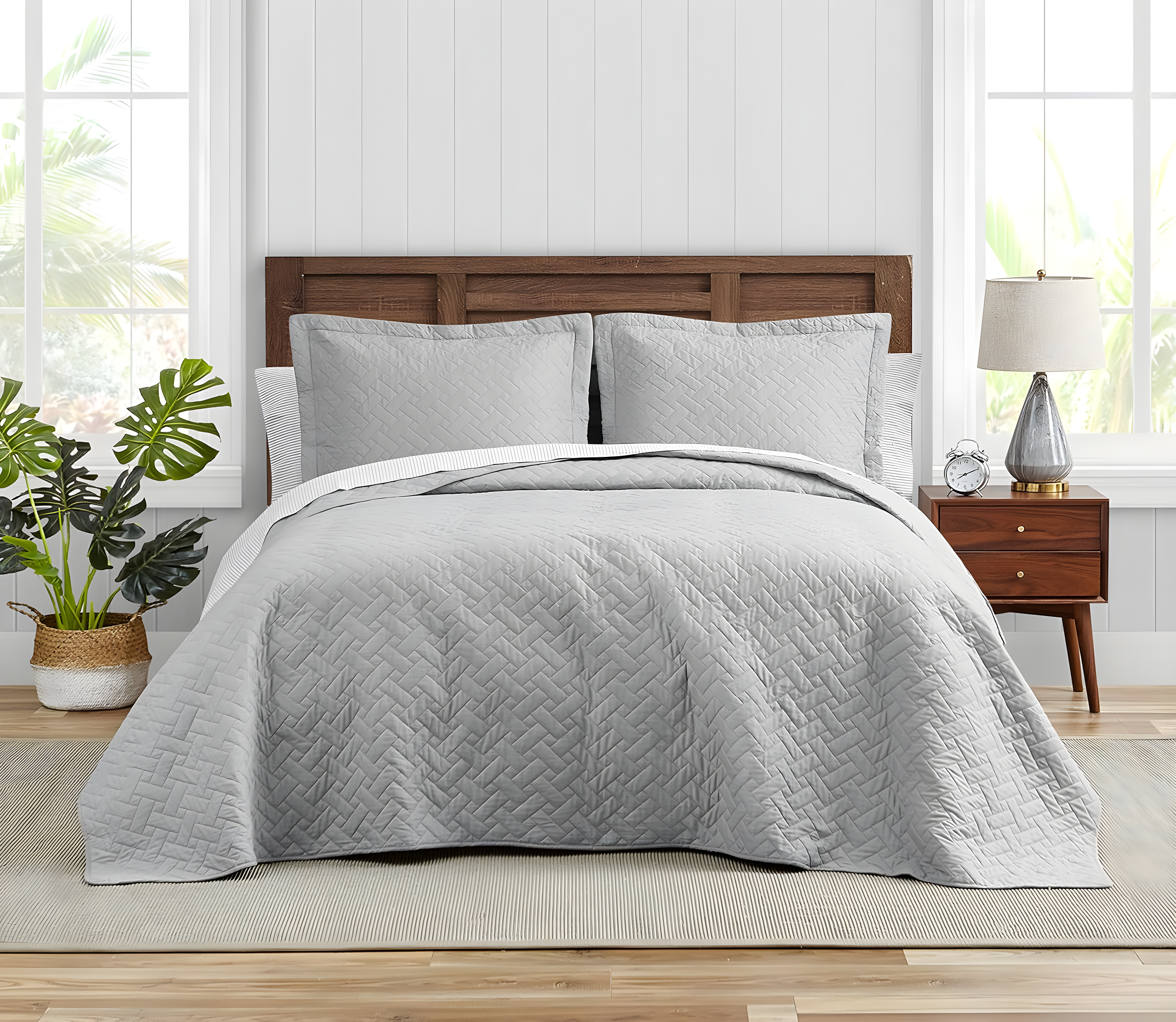 Tommy Bahama Home Tommy Bahama Raffia Solid Cotton Reversible Quilt Set
