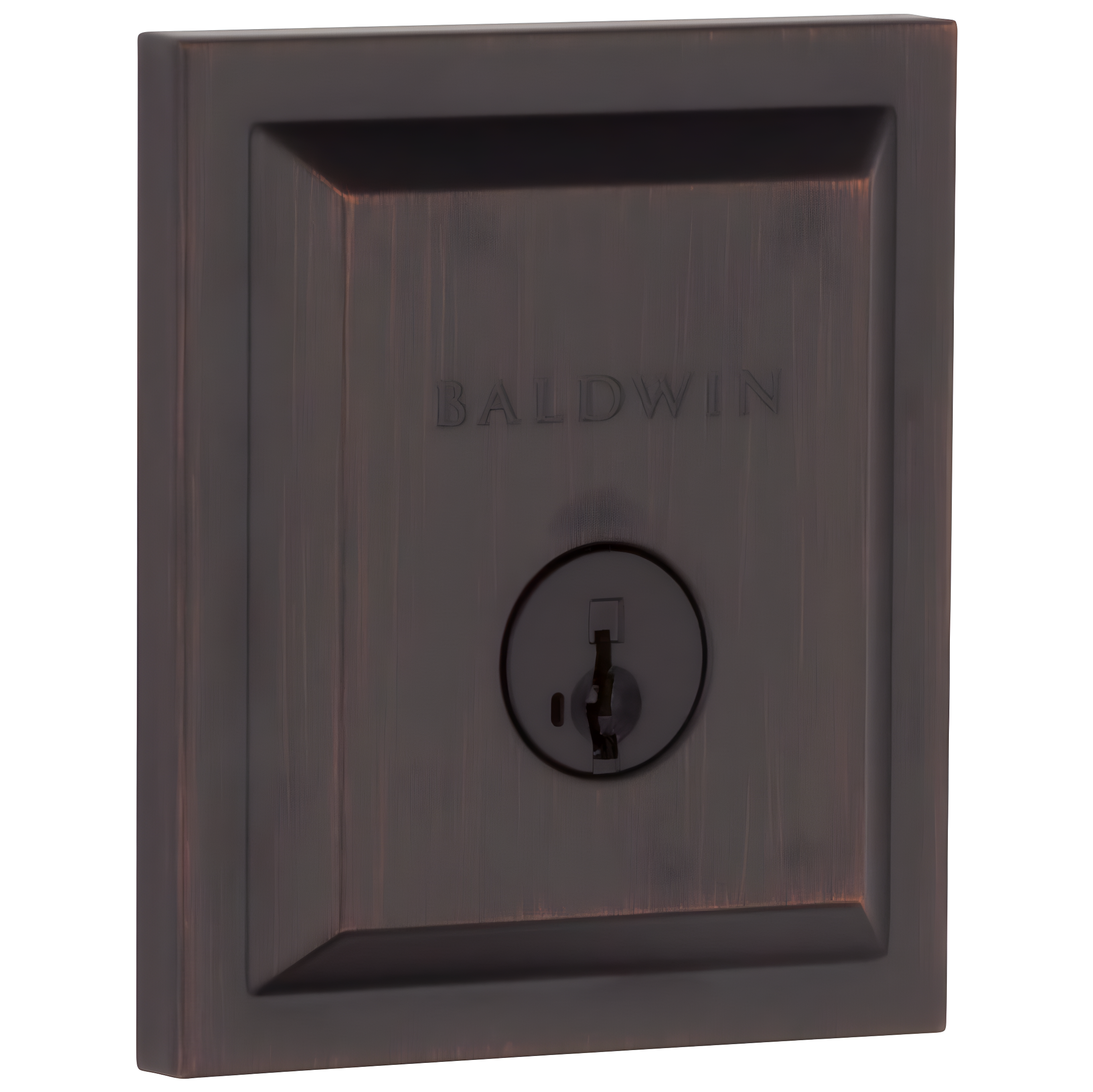 Baldwin 380SLB11PSMTCPRCAL Torrey Pines 380 Rectangular Low Profile Single Cylinder Deadbolt with SmartKey