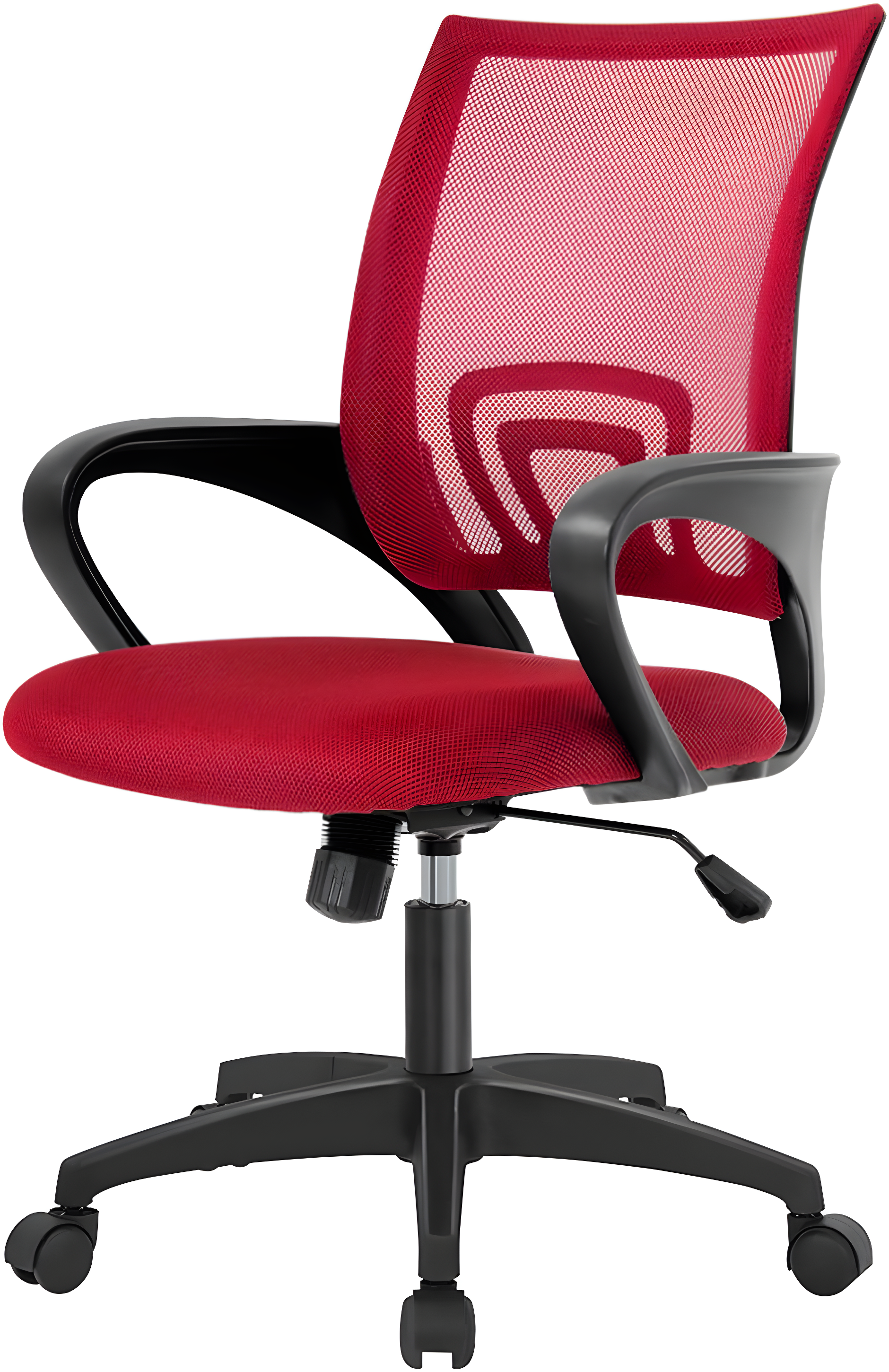 CL.HPAHKL Mesh Computer Chair Home Office Chair Ergonomic Office Chair with Lumbar Support and Armrests, Adjustable Middle Back Task Executive Chair Ladies Bedroom Rolling Swivel Chair
