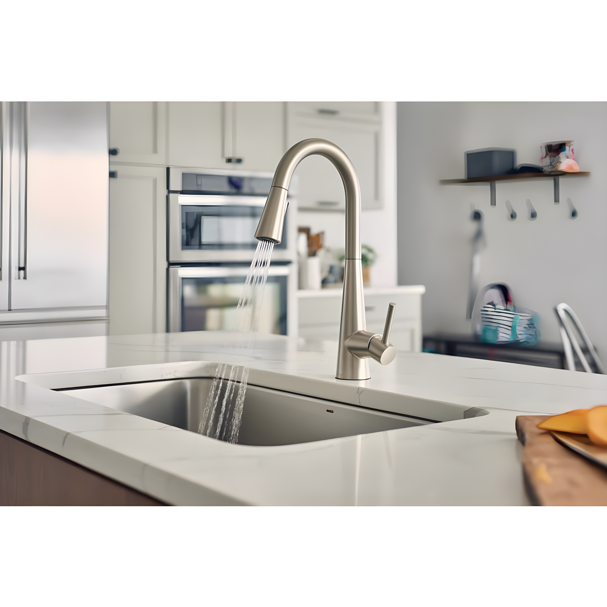 Moen Sleek Pull Down Single Handle Kitchen Faucet with Power Boost Technology and Duralock