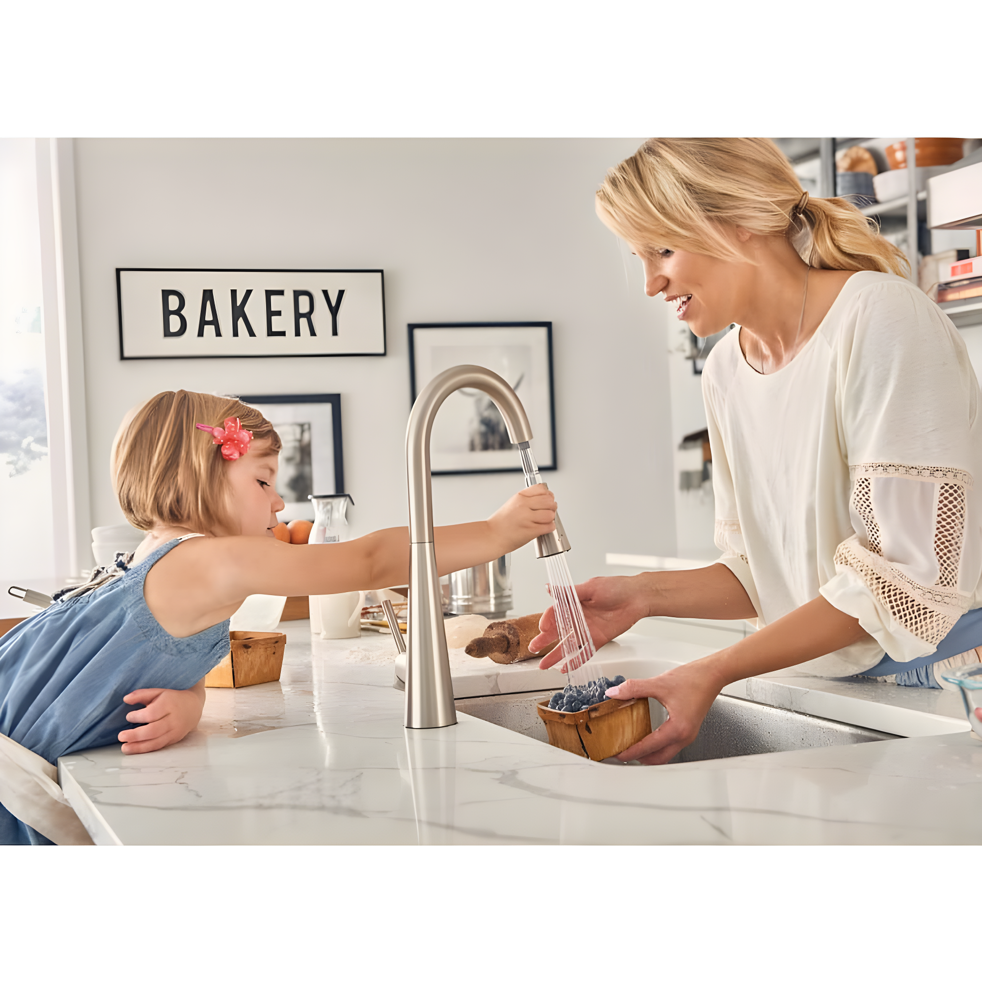 Moen Sleek Pull Down Single Handle Kitchen Faucet with Power Boost Technology and Duralock