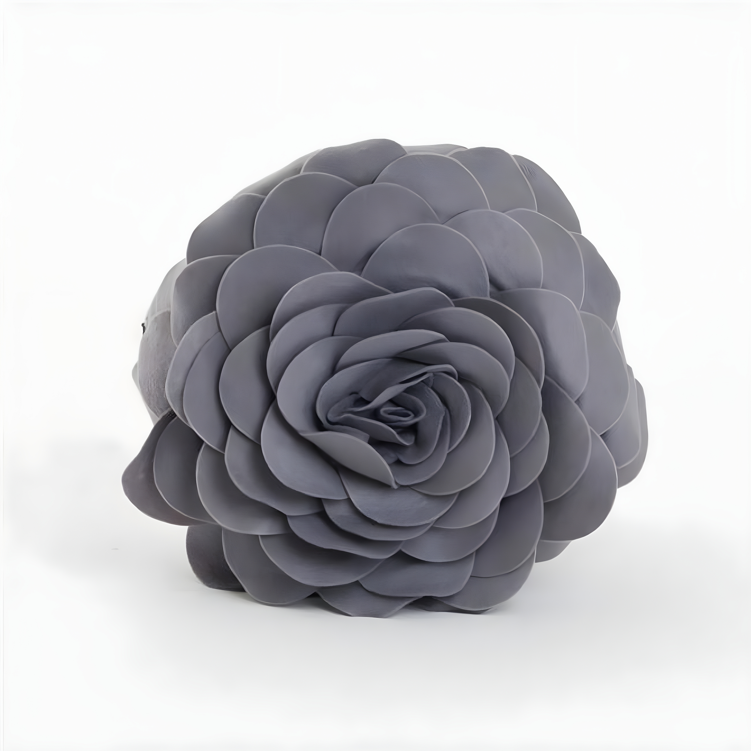 Flower Appliqued Felt Throw Pillow