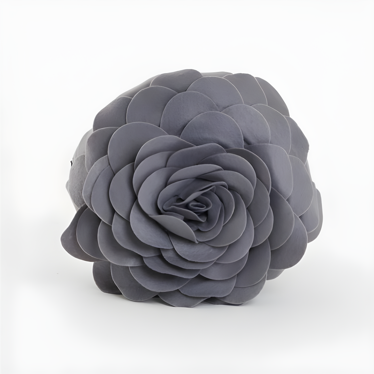 Flower Appliqued Felt Throw Pillow