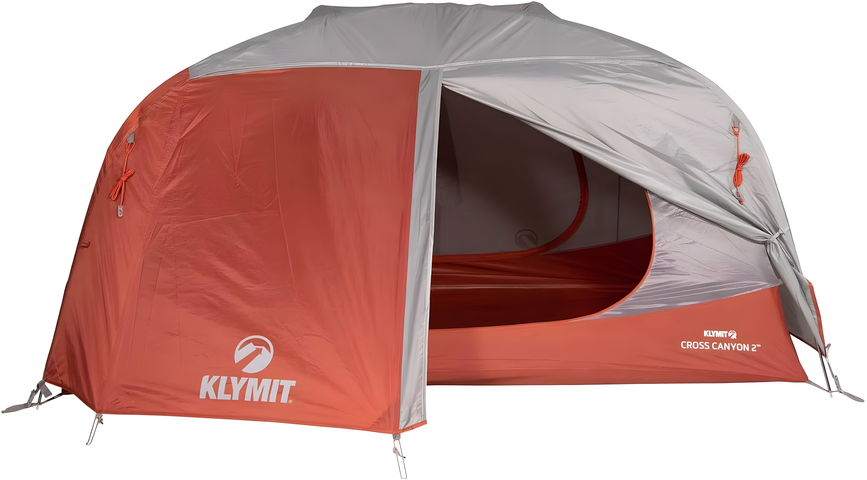Klymit Cross Canyon 2 Person 3 Season Dome Camping Tent, Red