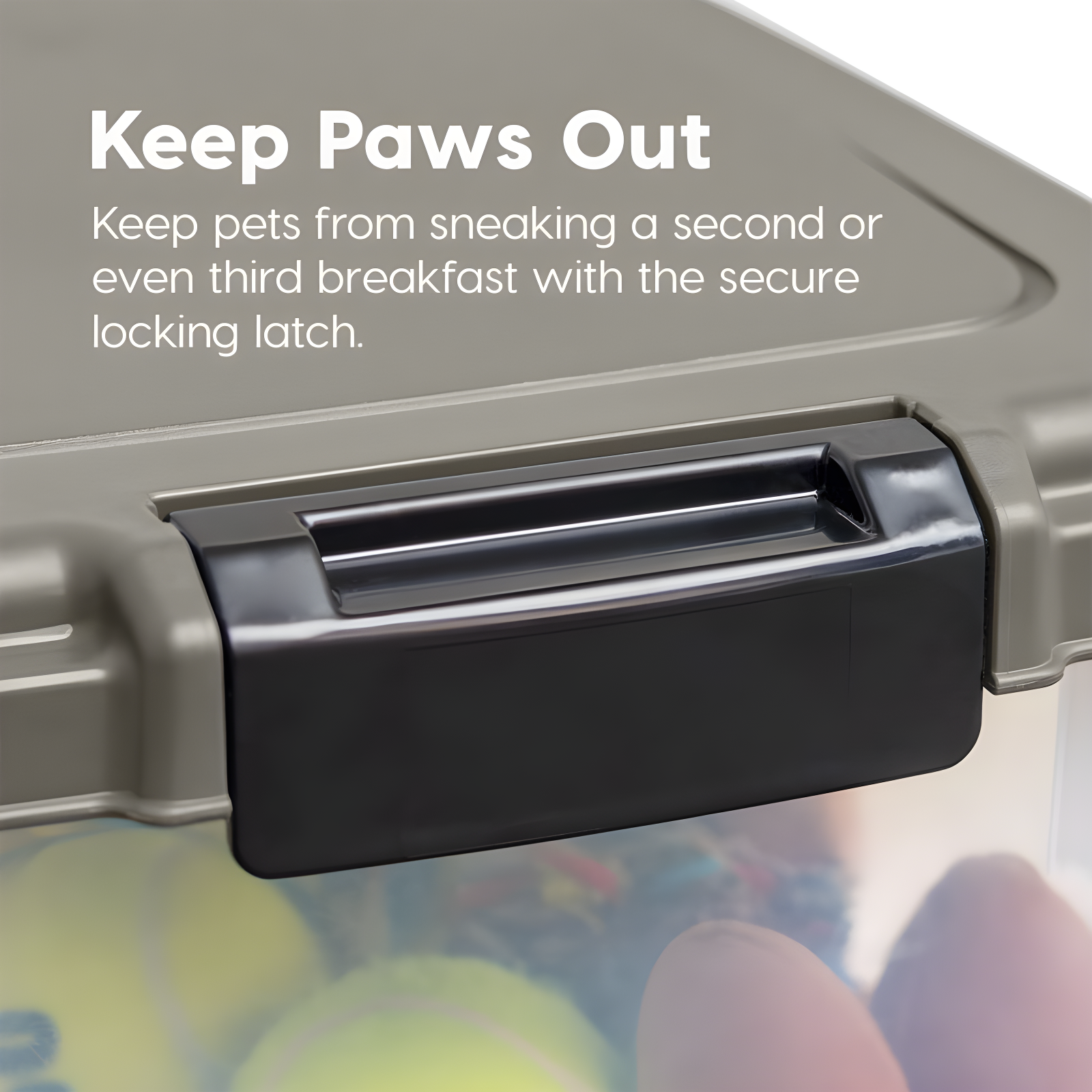 Zoey Tails 35 Lbs. WeatherPro Airtight Stackable Pet Food Storage Container Combo with Scoop & Treat Box