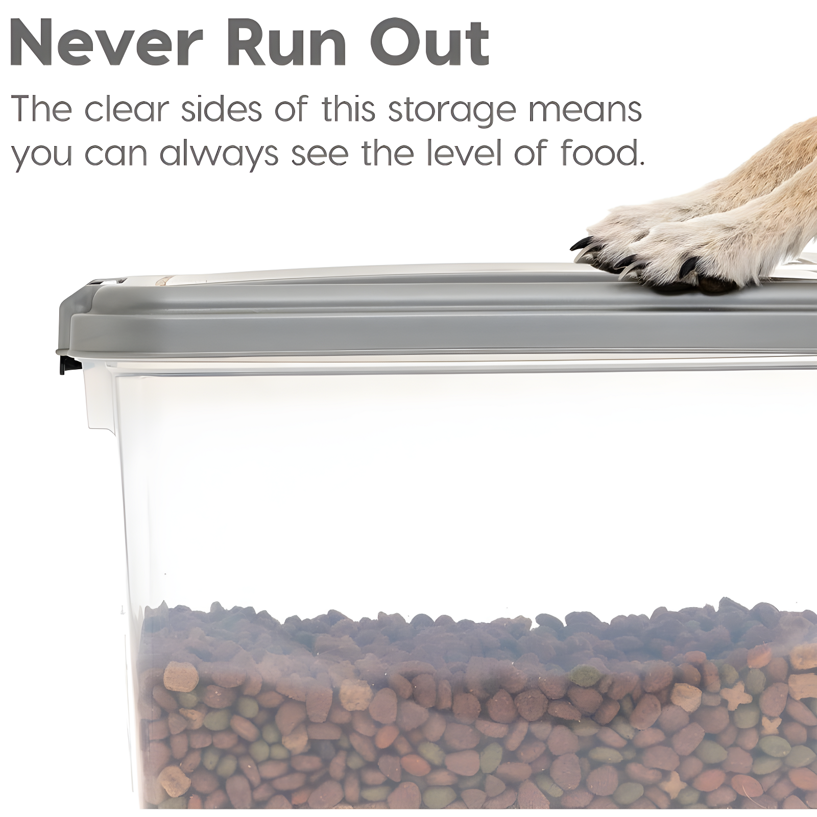 Zoey Tails 35 Lbs. WeatherPro Airtight Stackable Pet Food Storage Container Combo with Scoop & Treat Box