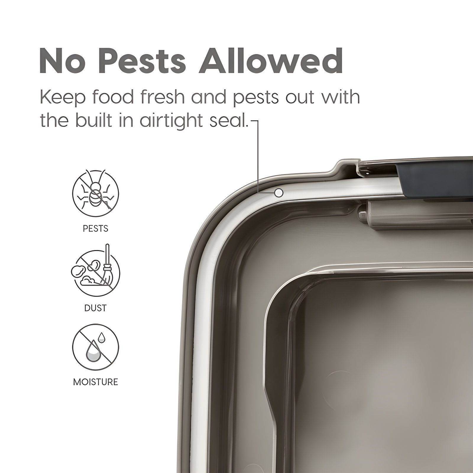Zoey Tails 35 Lbs. WeatherPro Airtight Stackable Pet Food Storage Container Combo with Scoop & Treat Box
