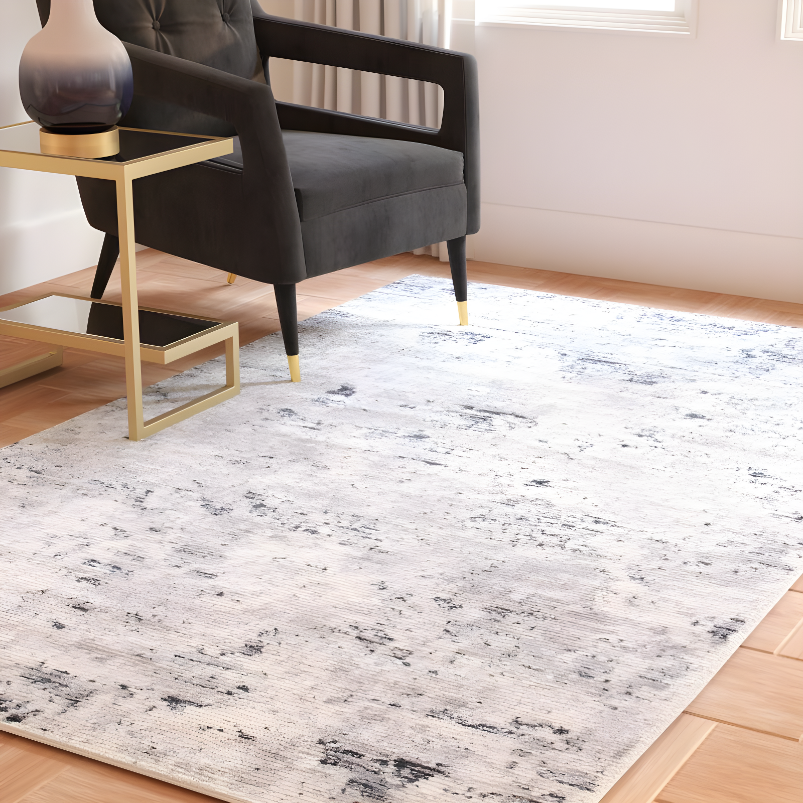 Amelia ALA705 Power Loomed Area Rug - Grey/Ivory - 4'x6' - Safavieh.