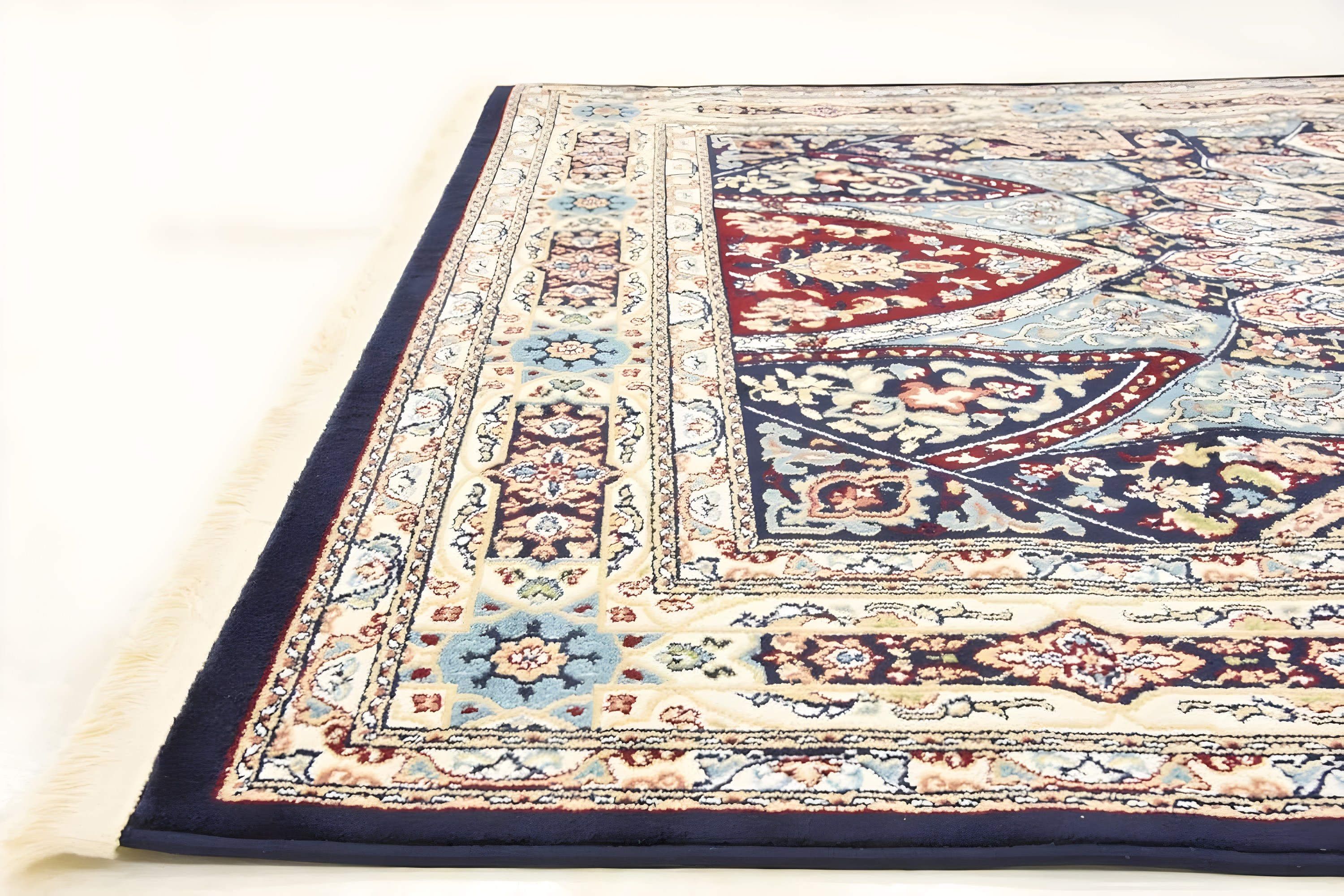 Unique Loom Narenj Collection Area Rug - Adams (5' 1" x 8' Rectangle Navy Blue/Beige)