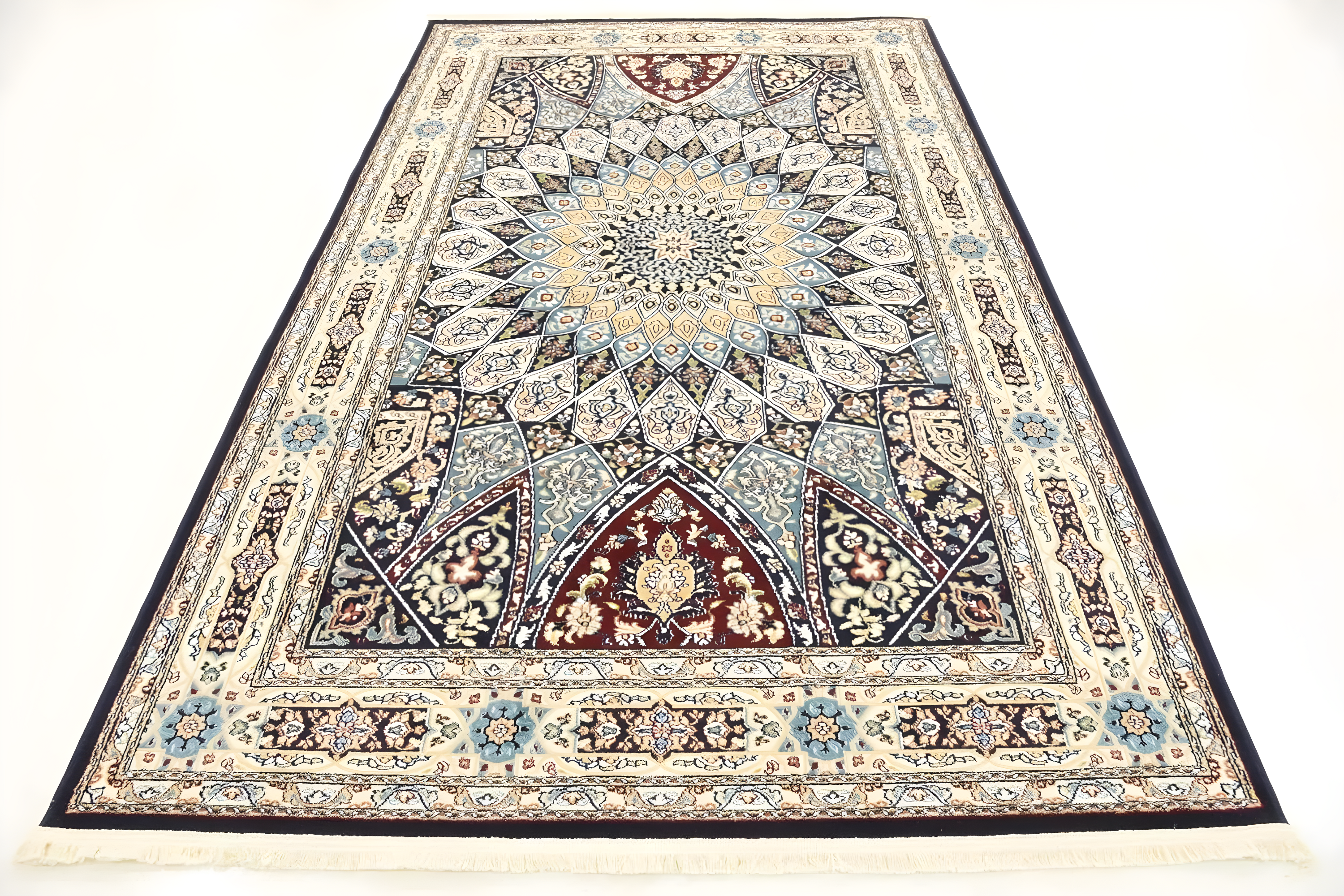 Unique Loom Narenj Collection Area Rug - Adams (5' 1" x 8' Rectangle Navy Blue/Beige)