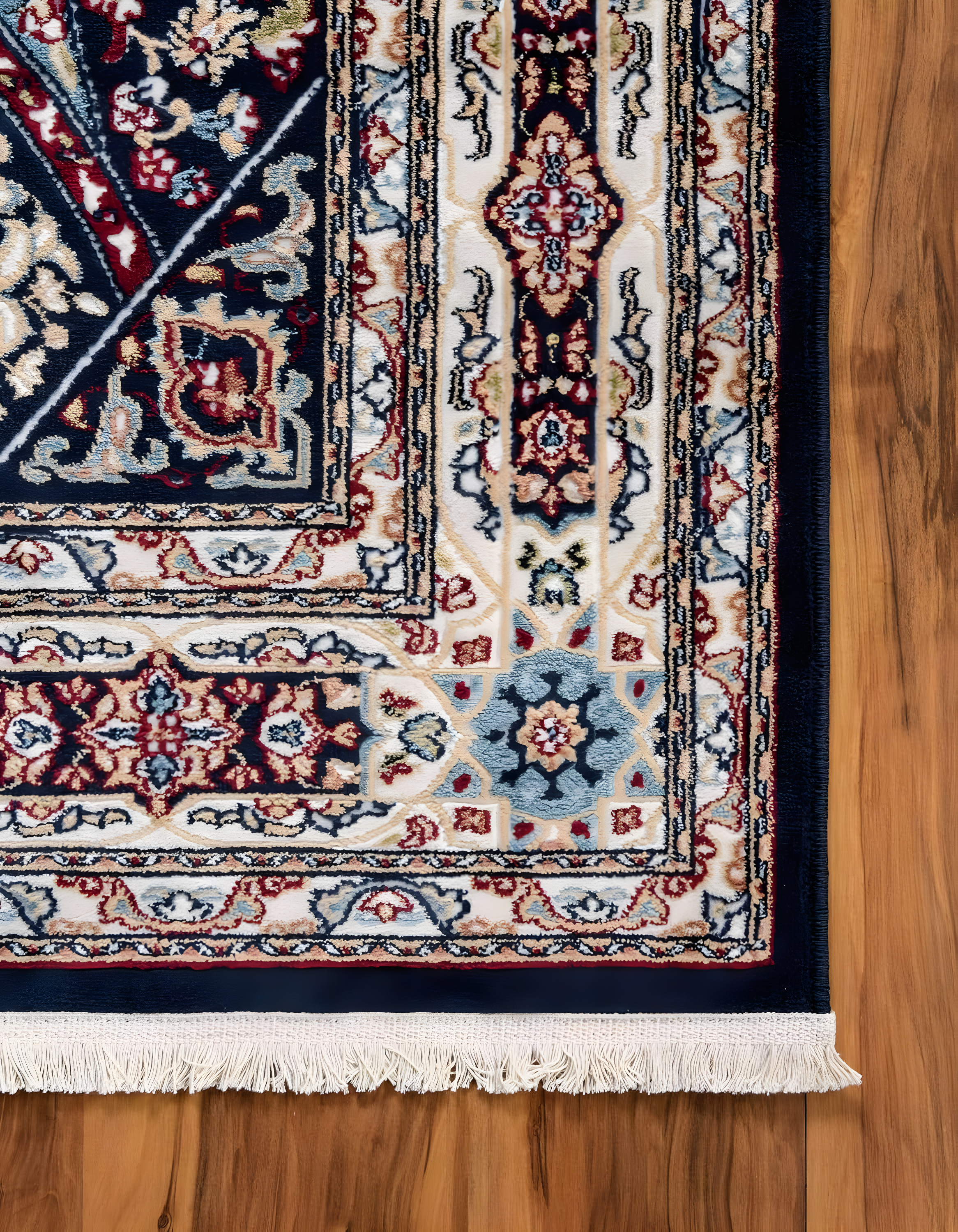 Unique Loom Narenj Collection Area Rug - Adams (5' 1" x 8' Rectangle Navy Blue/Beige)