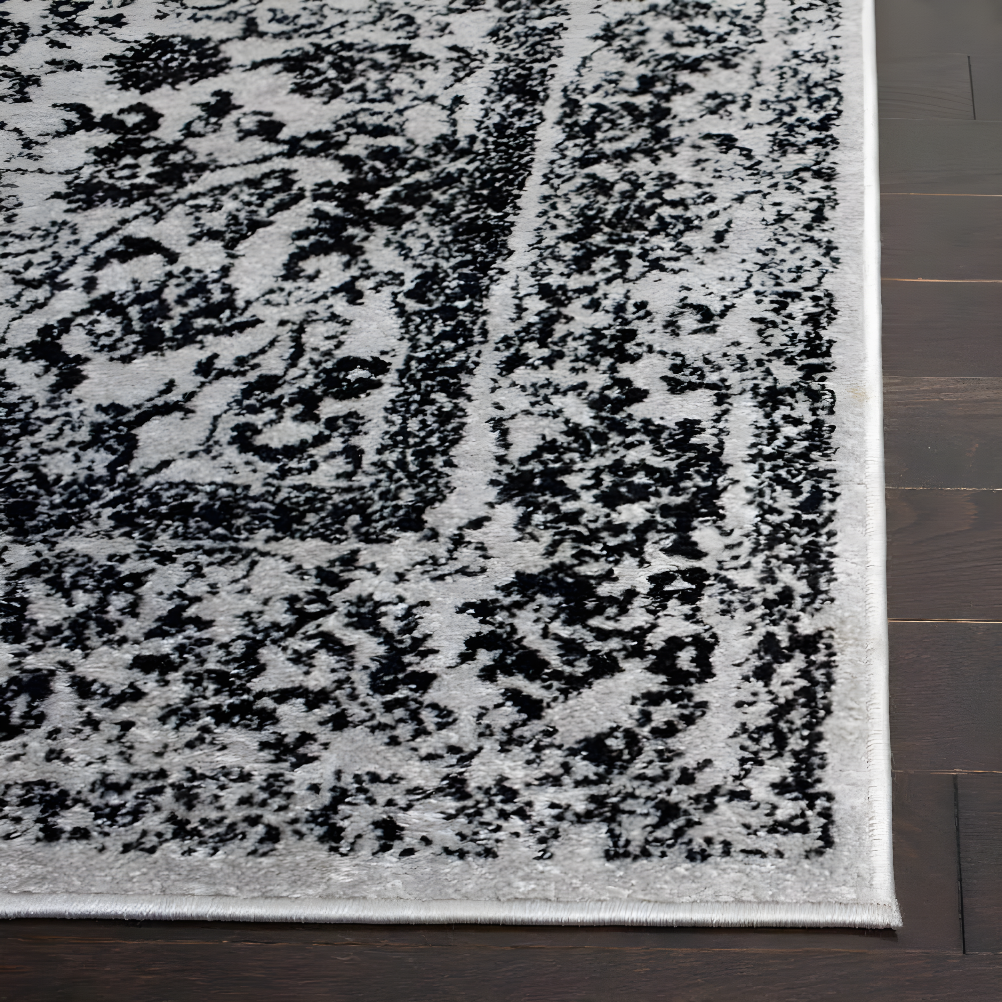 Adirondack ADR109 Machine Made Indoor Accent Rug - Grey/Black - 3'x5' - Safavieh