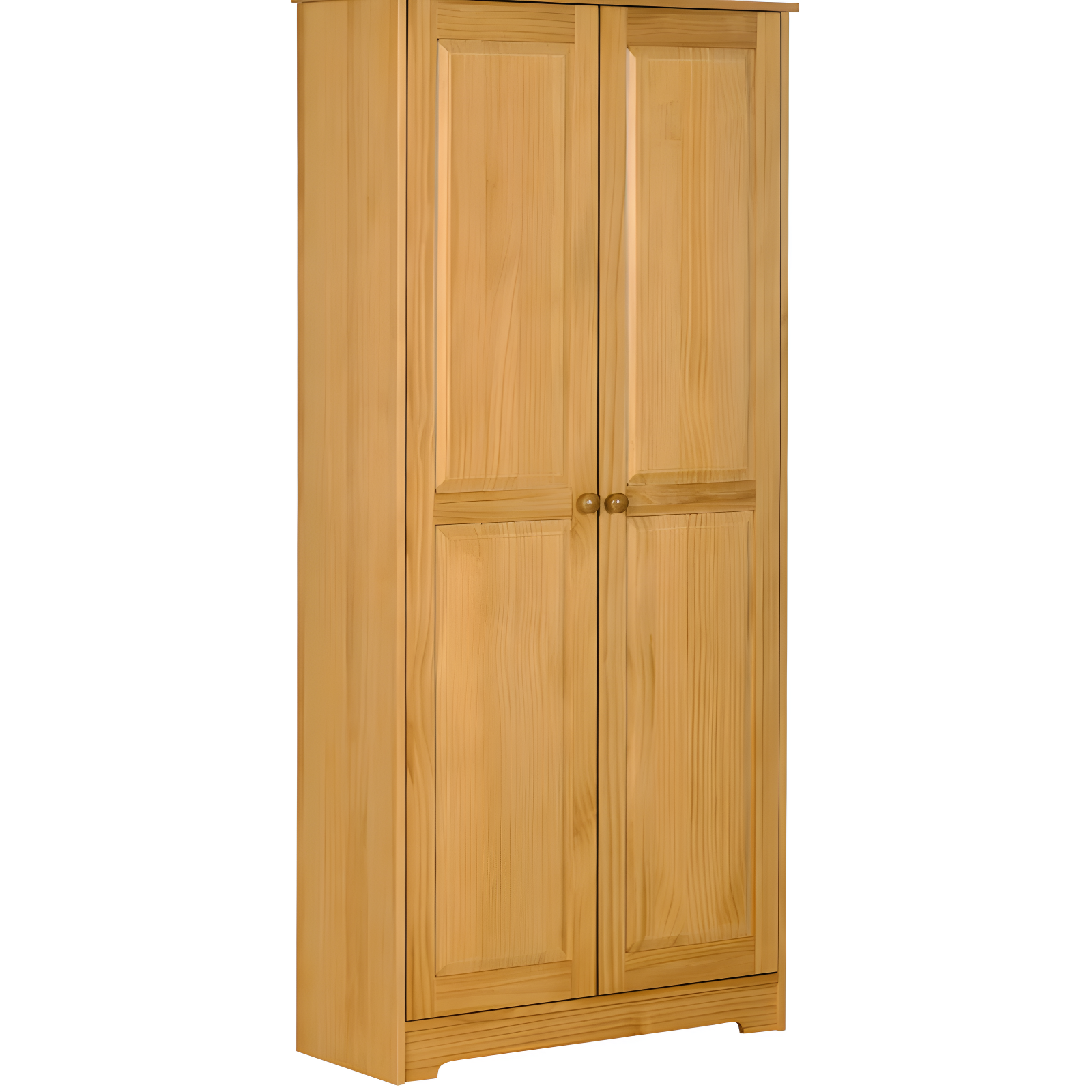 Ophelia & Co. 67" Pinewood Kitchen Pantry Storage Cabinet, Freestanding Cabinets With Doors And Shelf Adjustability